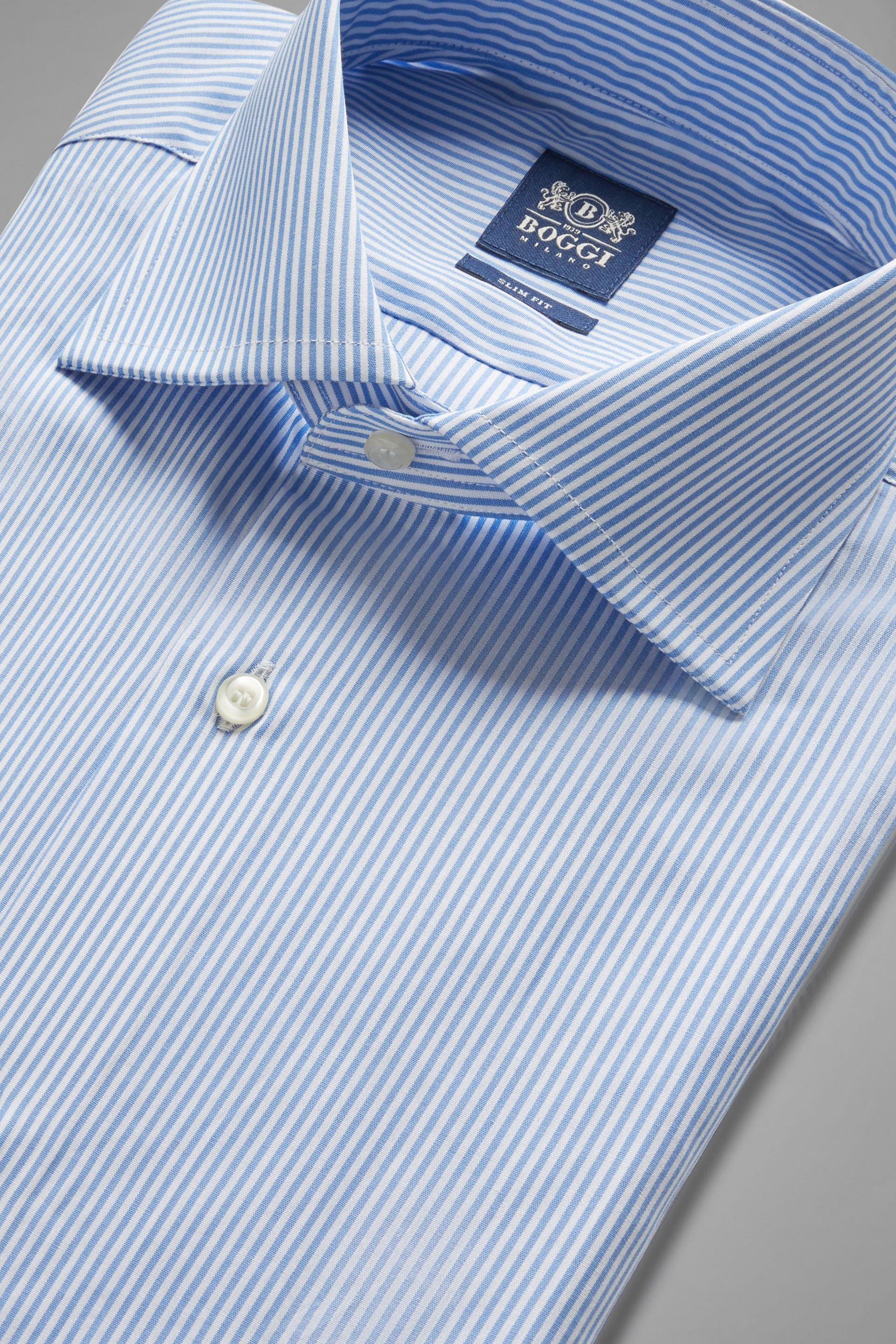 Slim Striped Shirt Blue, , large image number 4