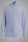 Boggi Milano - Blue Windsor Collar Slim Striped Shirt