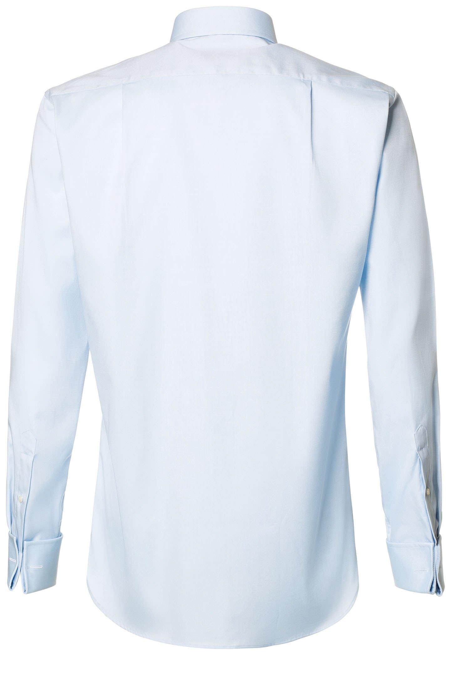 Double Cuff Pin Point Shirt Blue, 3901_AZZ, large image number 2