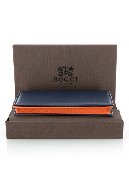 Boggi Milano - Blue Soft Leather Long Wallet