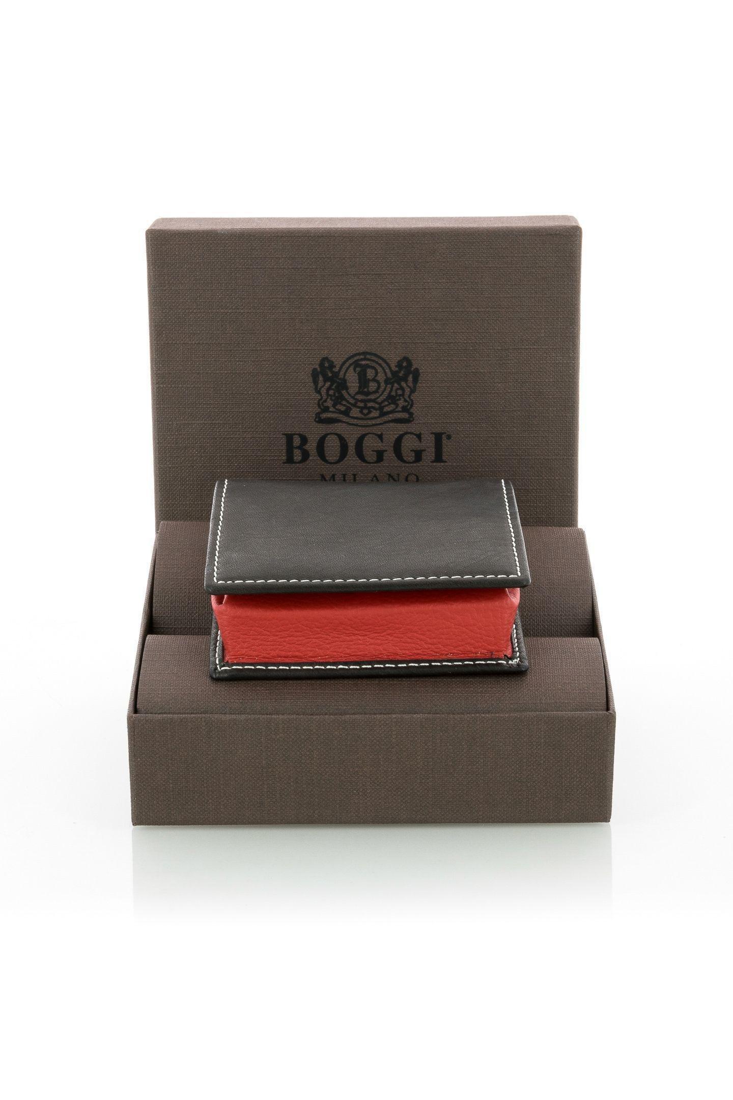 Leather Money Wallet Navy, Dark brown, medium