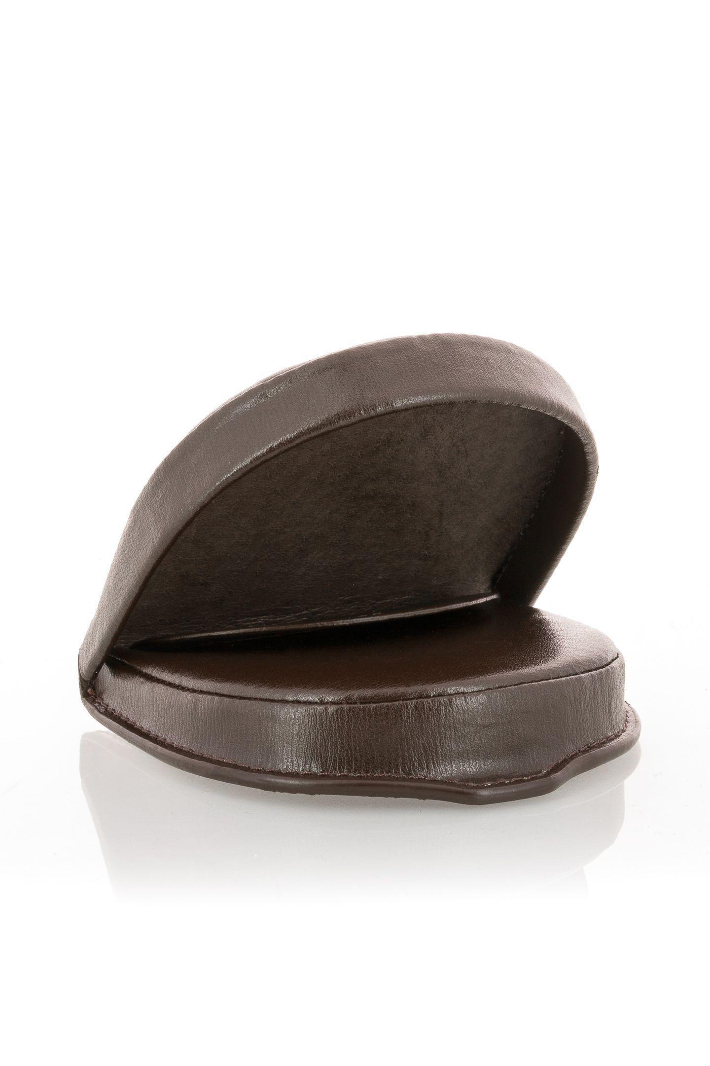 Brown Black Leather Wallet, Dark brown, large image number 0