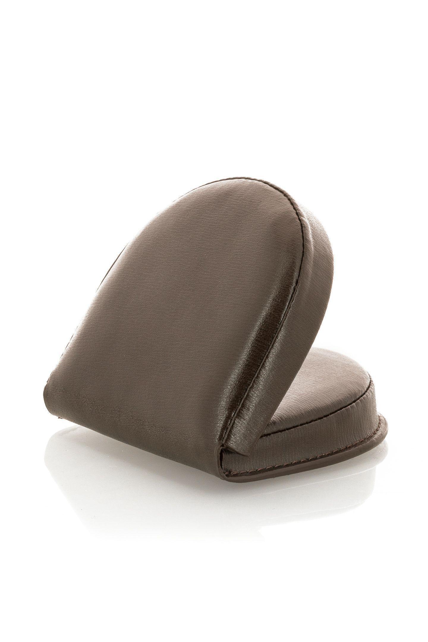 Brown Black Leather Wallet, Dark brown, large image number 1