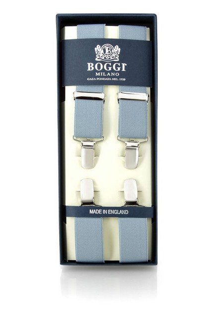 Boggi Milano - Grey Elasticated Braces