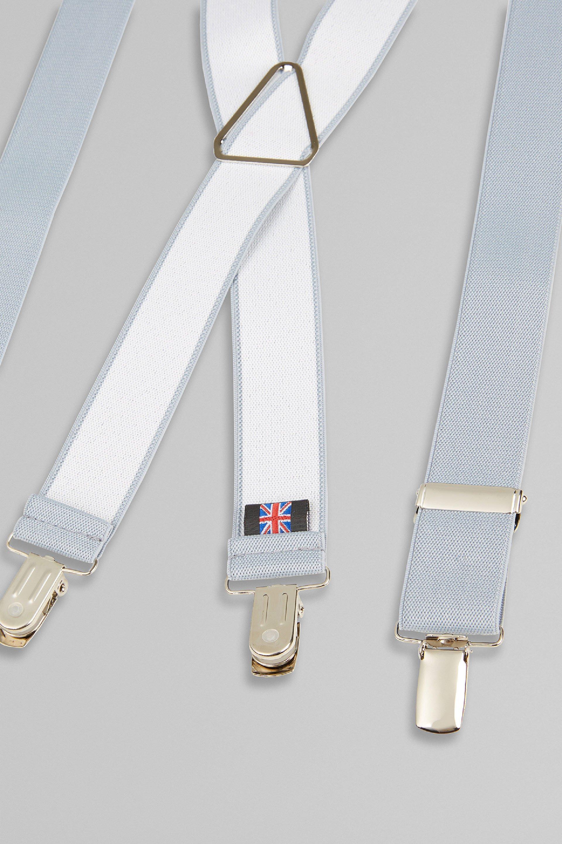 Grey Elasticated Braces, , large image number 2