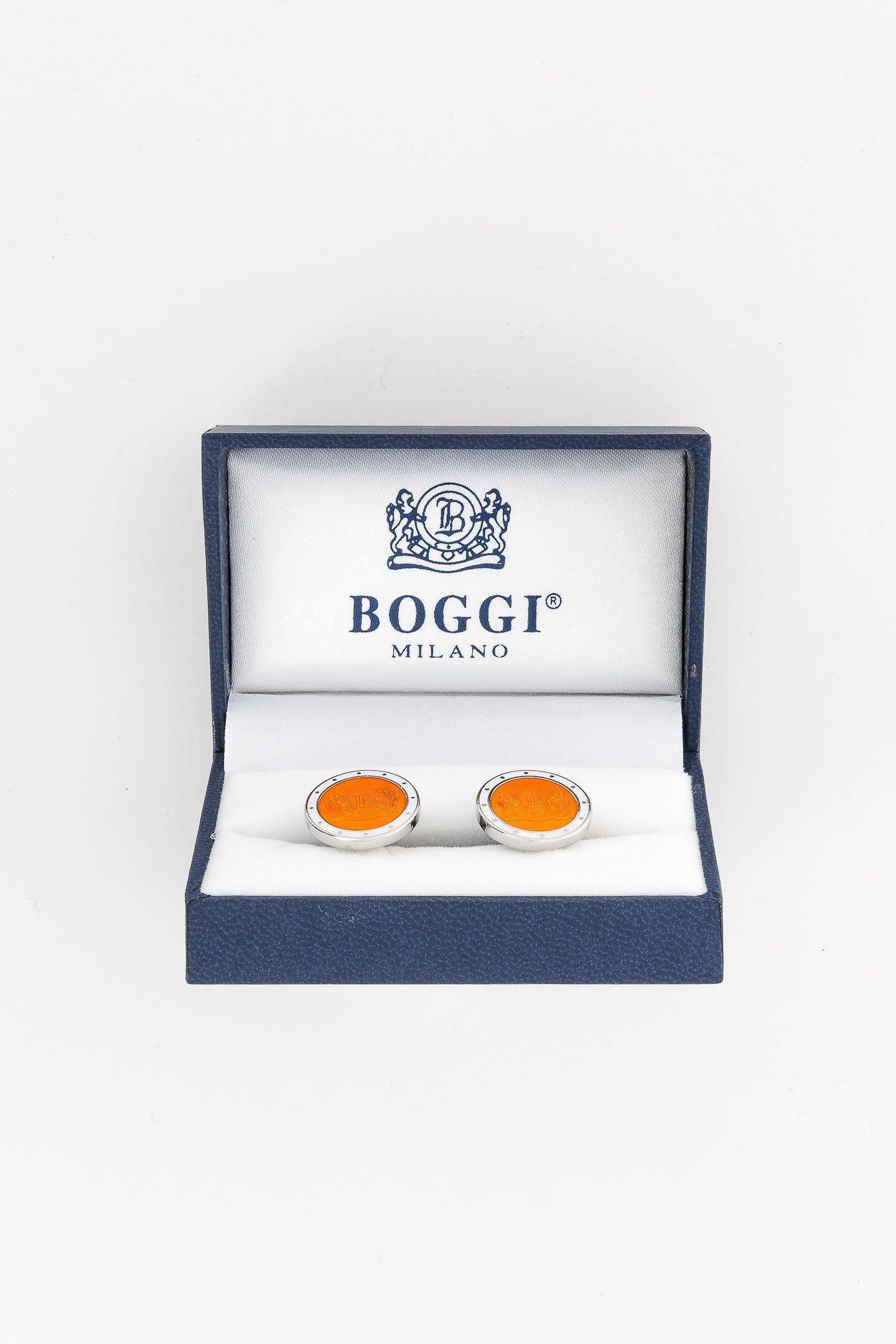Cufflinks With Logo Orange, 3901_GIAL, large image number 0