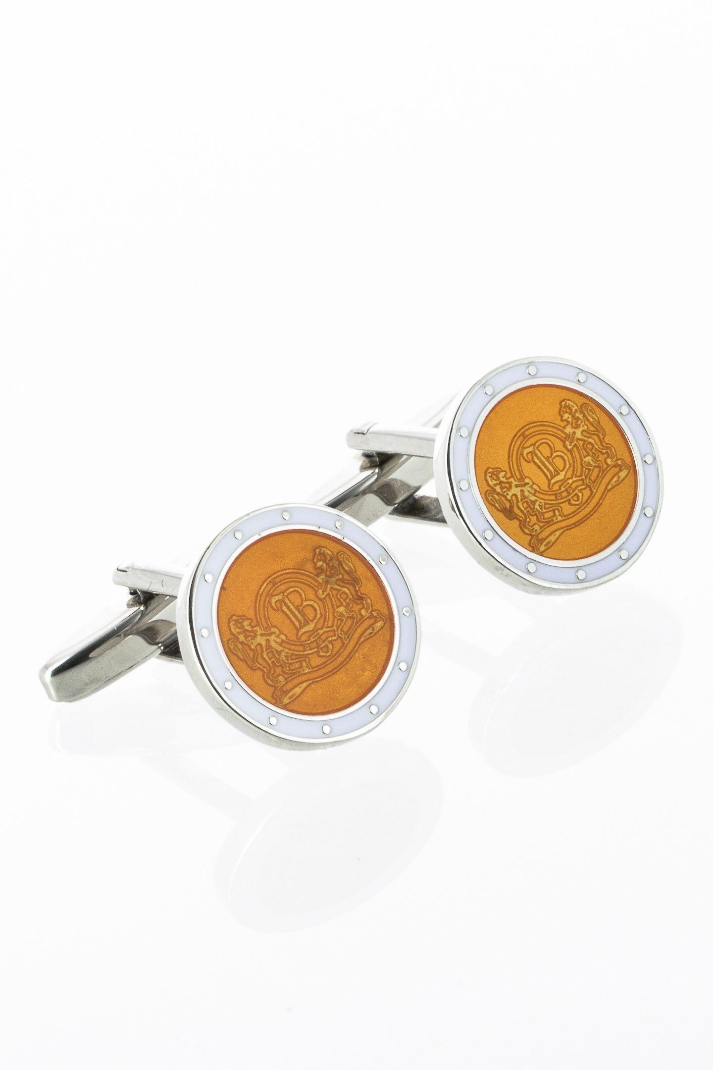 Cufflinks With Logo Orange, Yellow, large image number 1