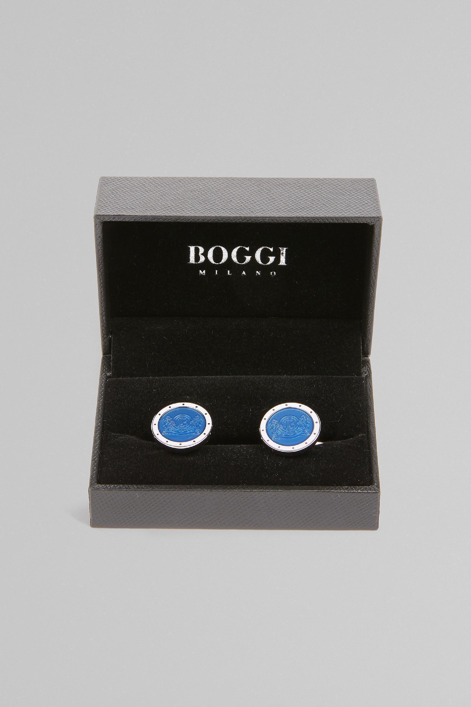 Blue Enamelled Cufflinks, , large image number 0