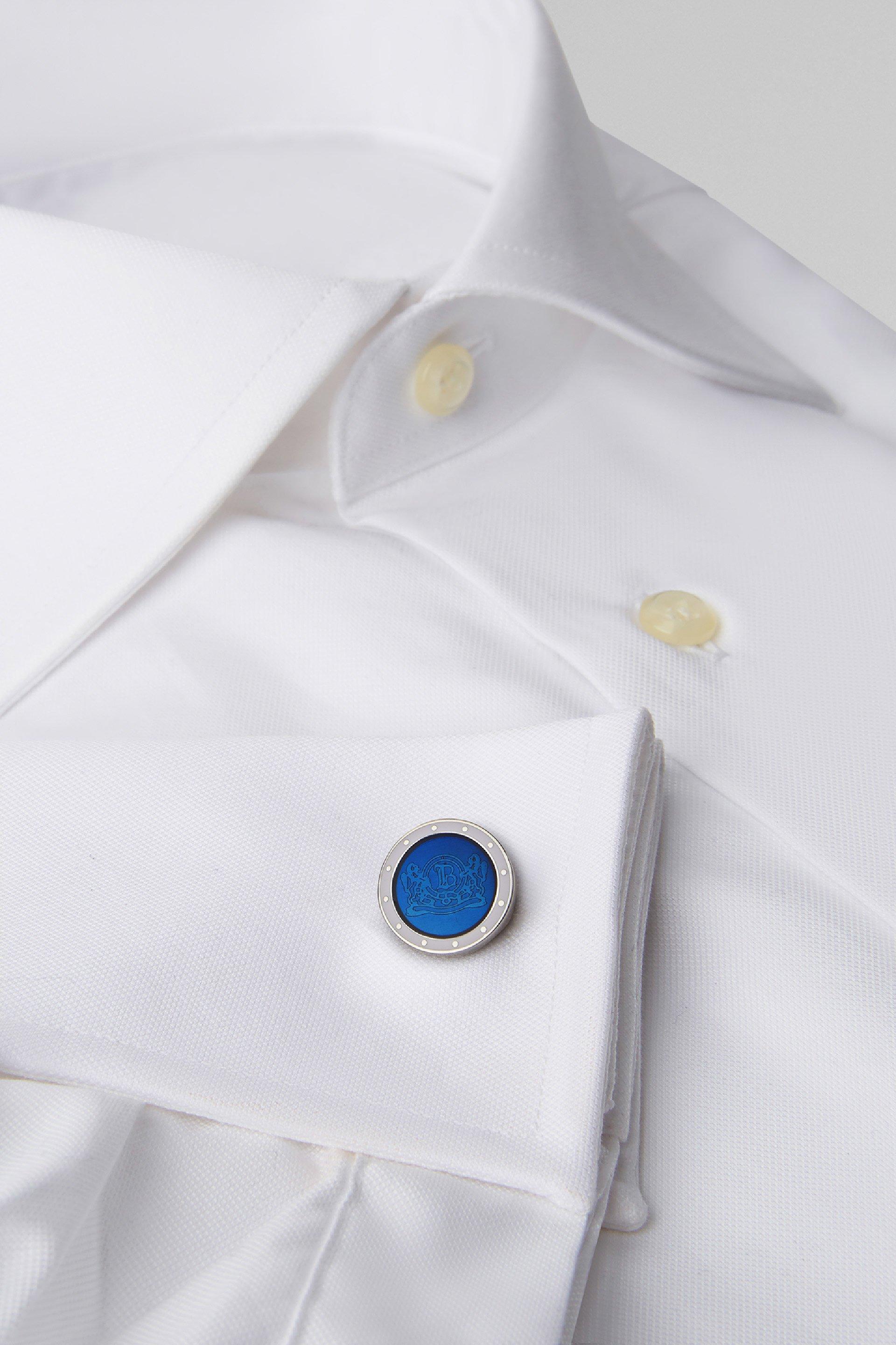 Blue Logo Cufflinks, Blue, large image number 1
