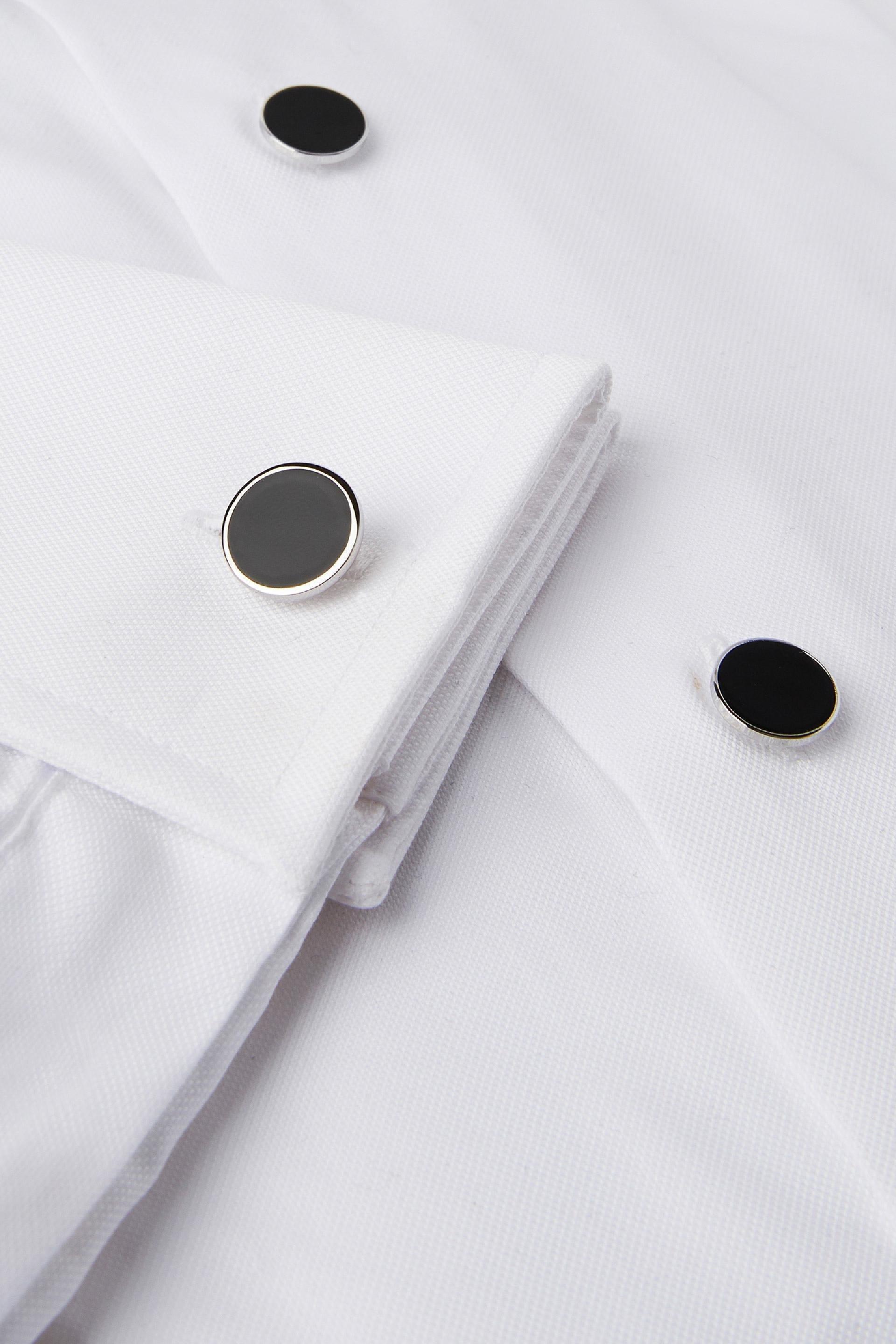 Tuxedo Cufflinks, Black, Black, large image number 3