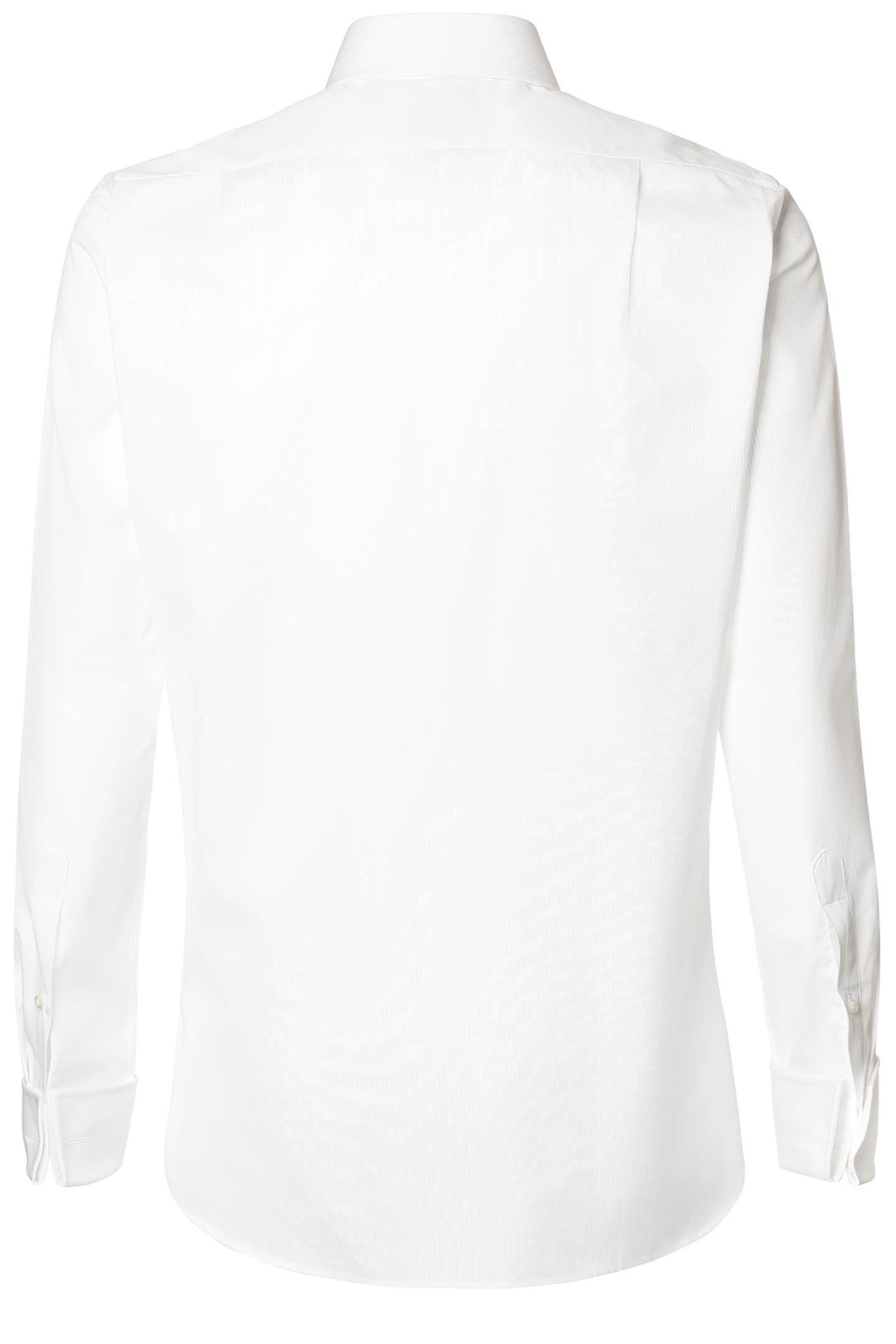 Boggi Milano - قميص تكسيدو قطن سليم أبيض