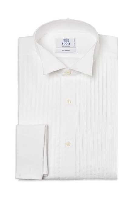Boggi Milano - White Tuxedo Plisse Shirt