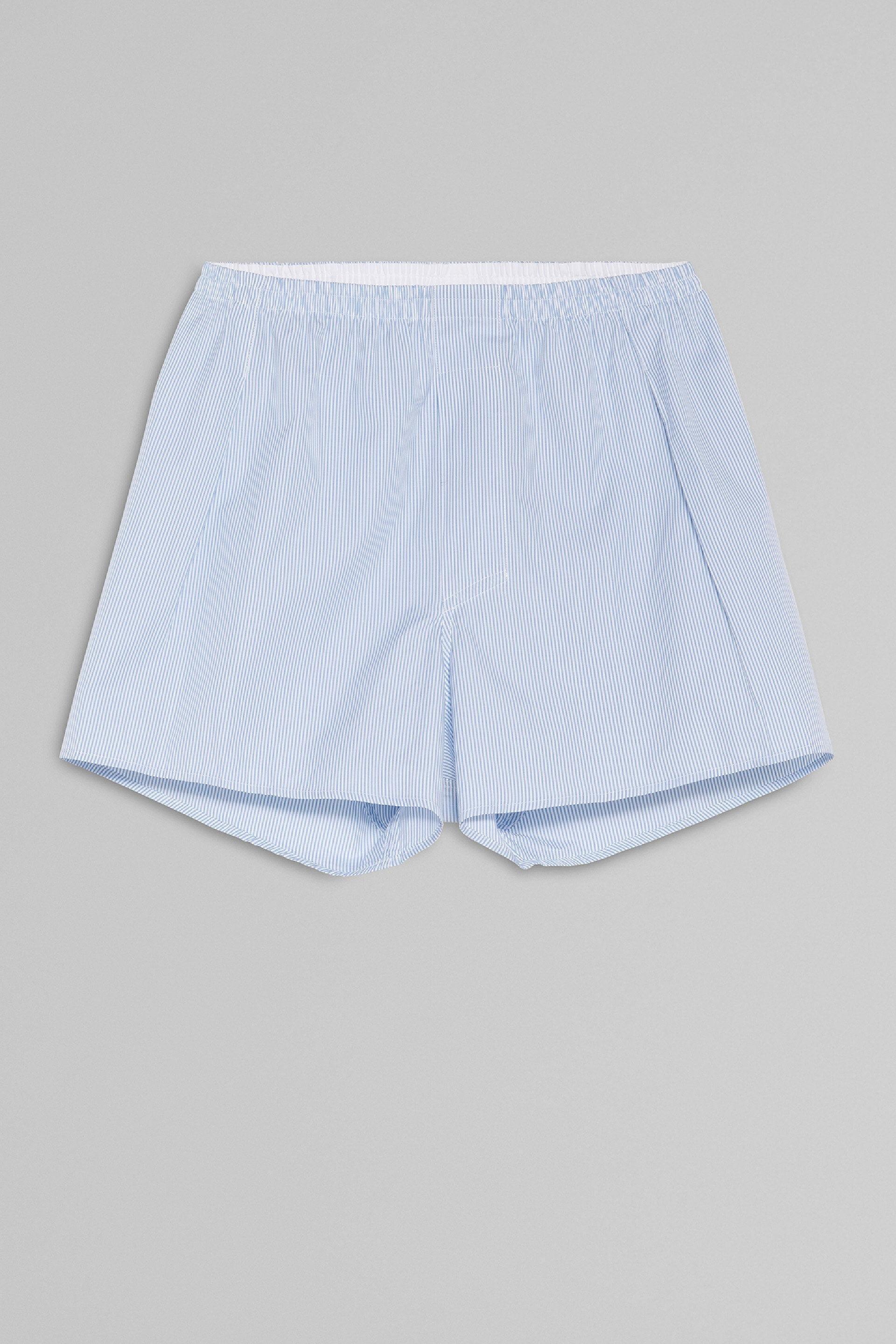 Light Blue Striped Cotton Boxer Shorts Light blue, Stripe Light blue, large image number 4