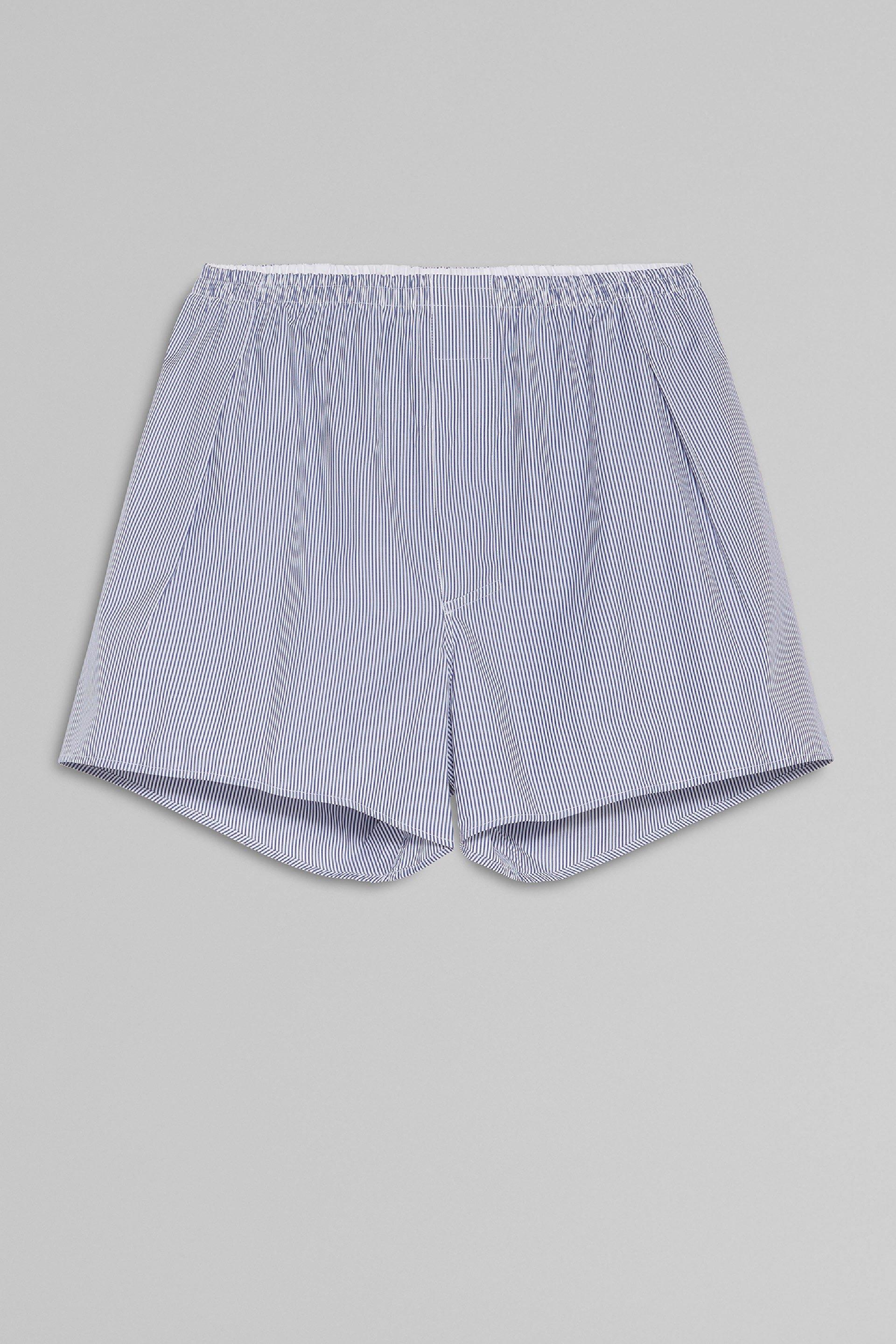 بوكسر قطن مخطط أزرق, Stripe blue, large image number 4