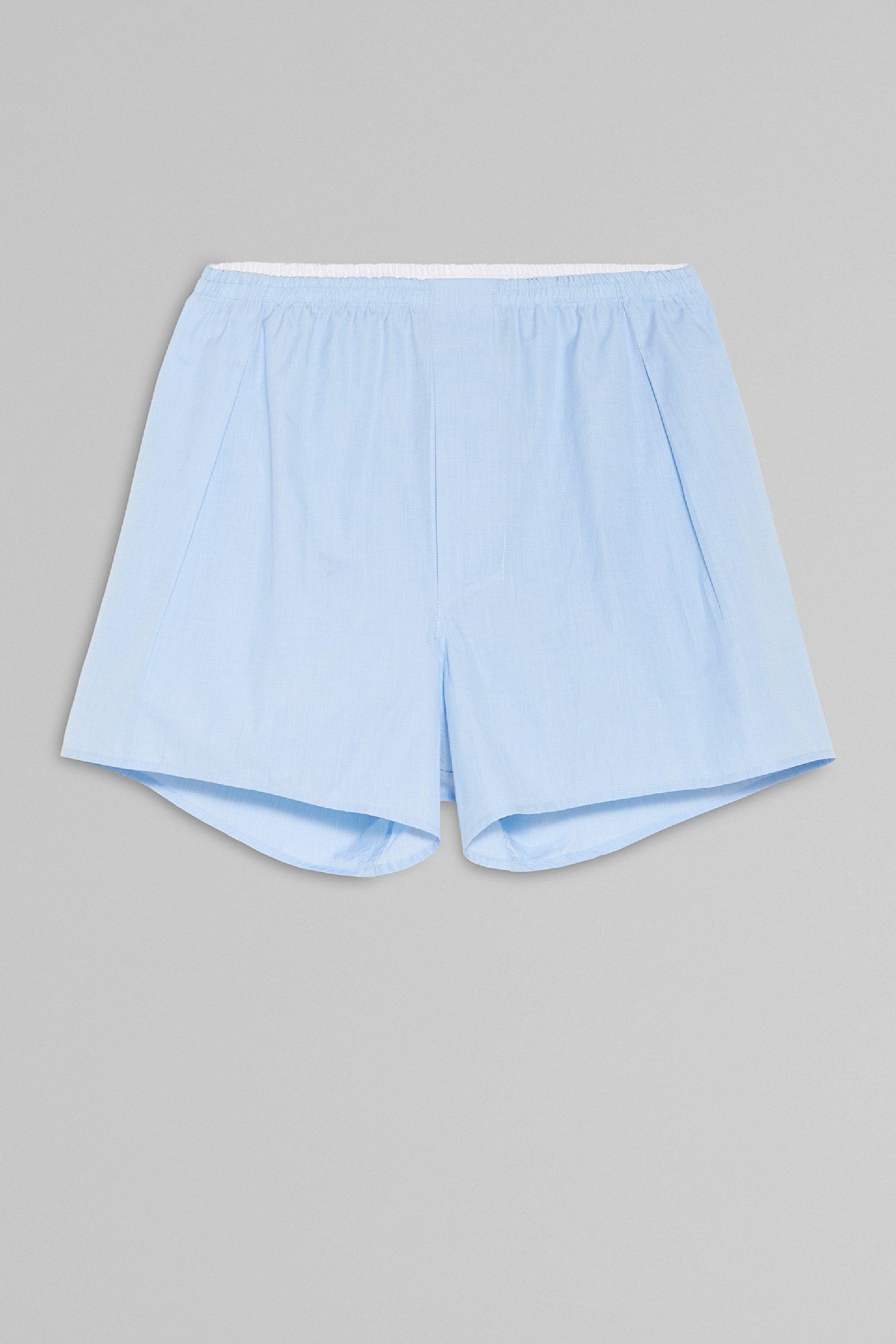 Boxer Shorts in Cotton, Plain Light Blue, Plain Light blue, large image number 7