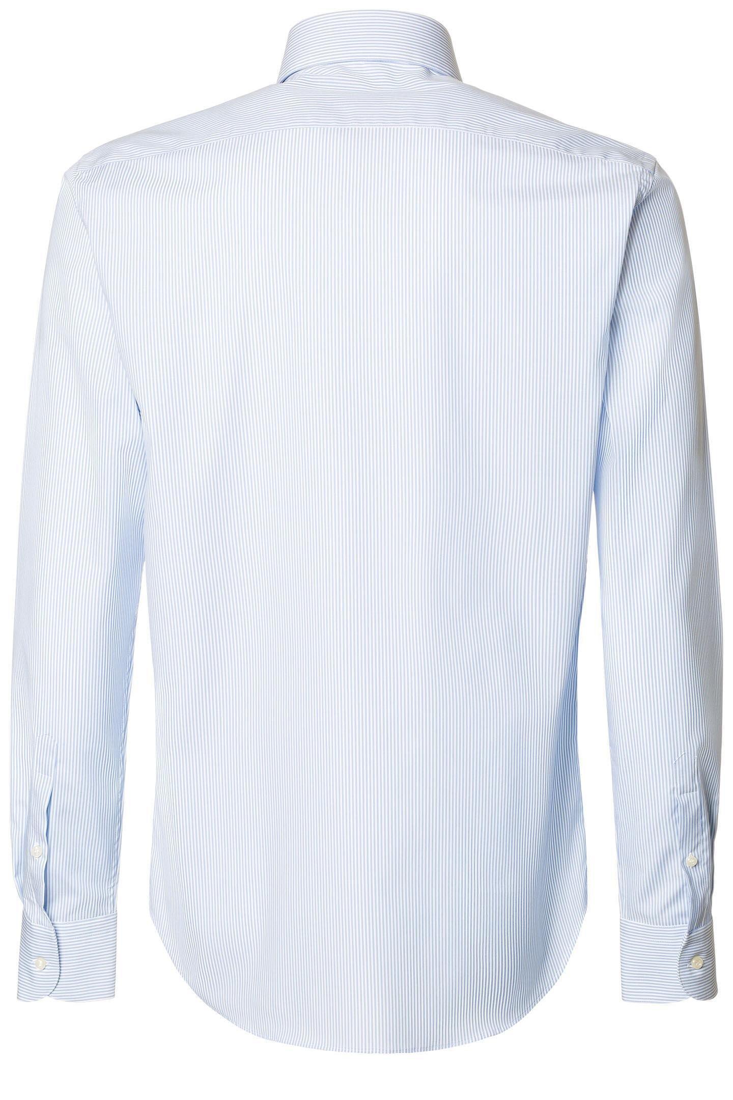 Poplin Cotton Stretch Shirt Blue, Light blue, large image number 2