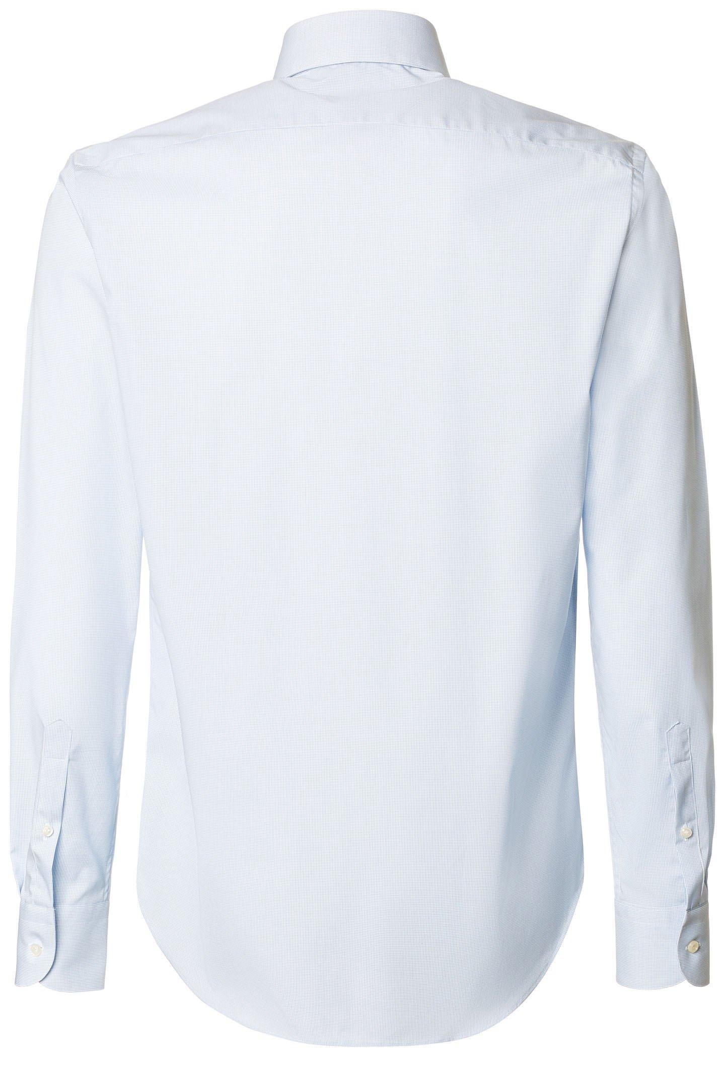Blue Poplin Classic Collar Stretch Shirt, , large image number 2