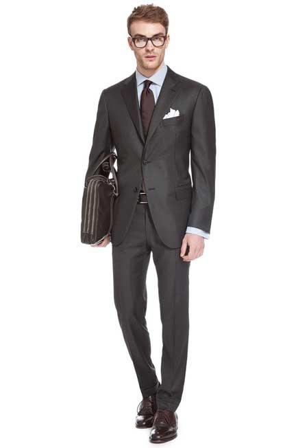 Grey Sallia Super 120 Tailored Suit, , large image number 0