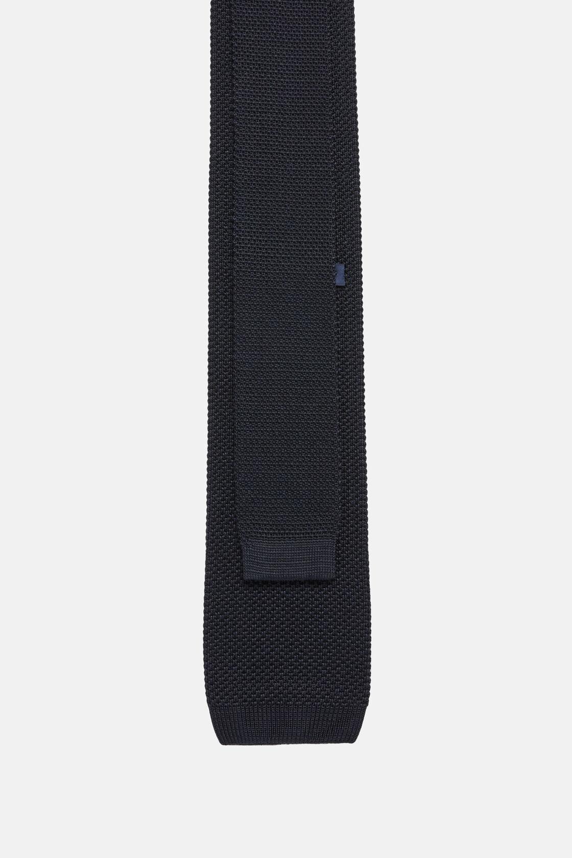 Blue Knitted Tie, Blue, large image number 2