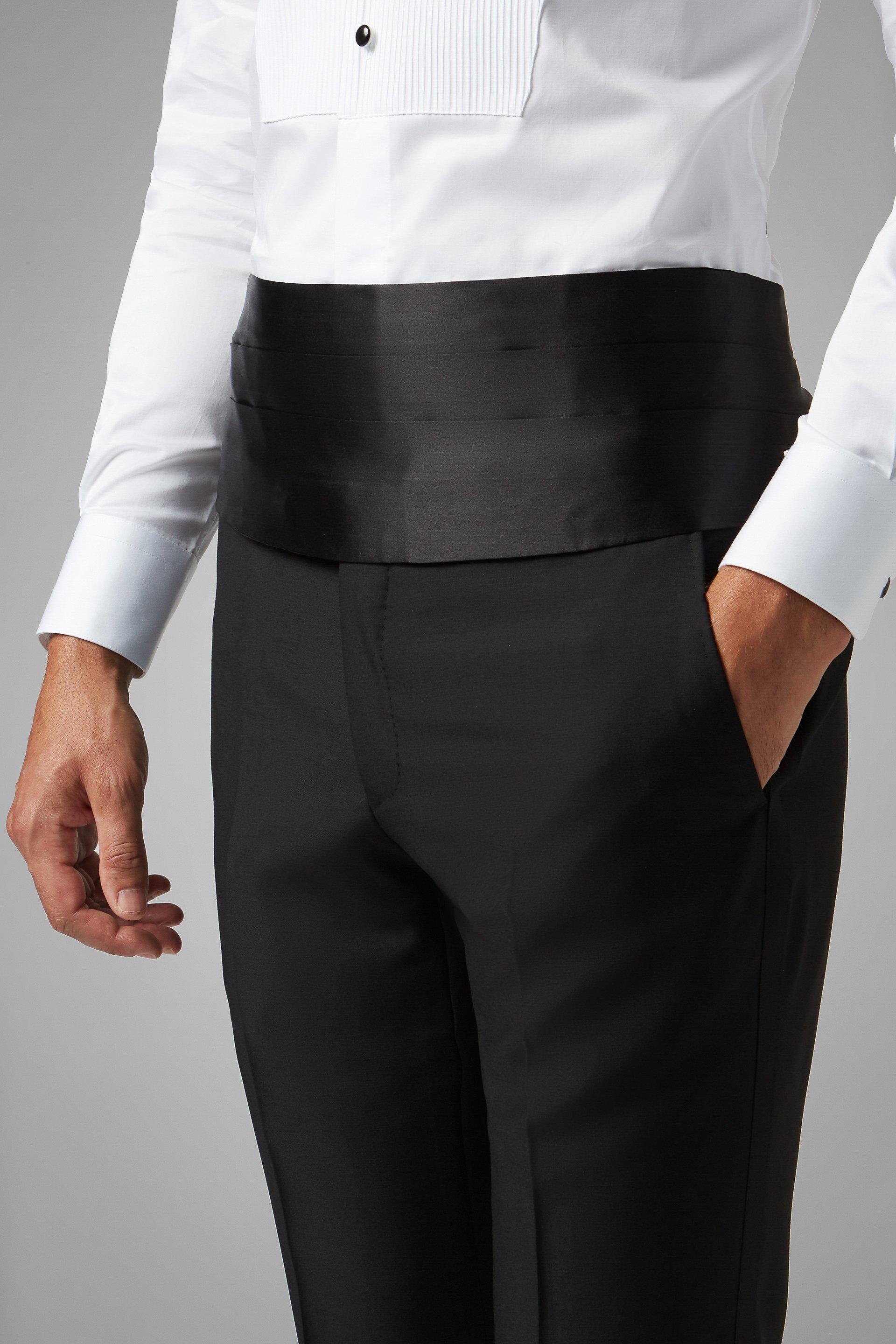 Black Silk Cummerbund, , medium