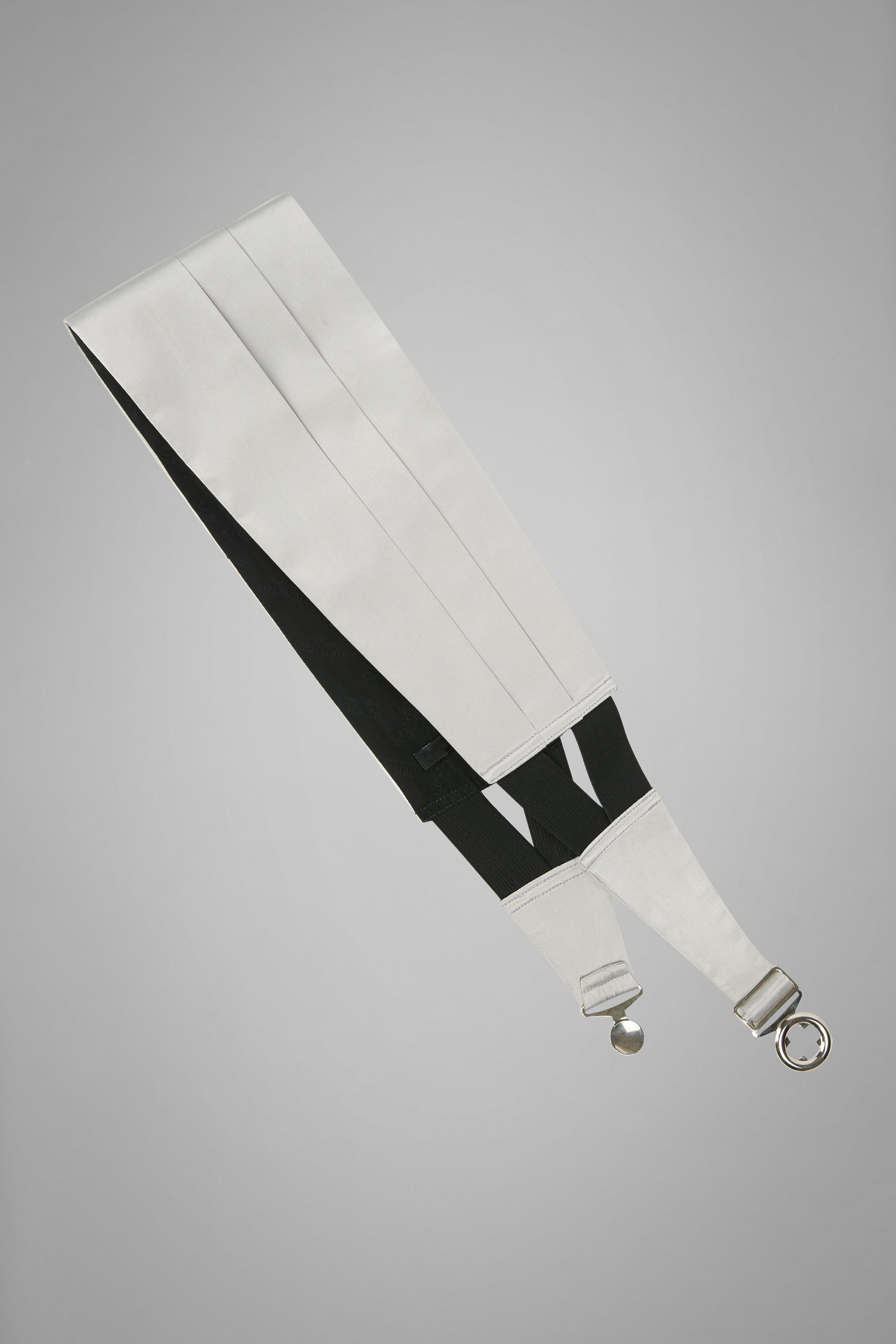 Silver Silk Cummerbund, , large image number 1