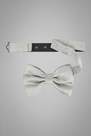 Boggi Milano - Silver Pure Silk Pre-Tied Bow Tie