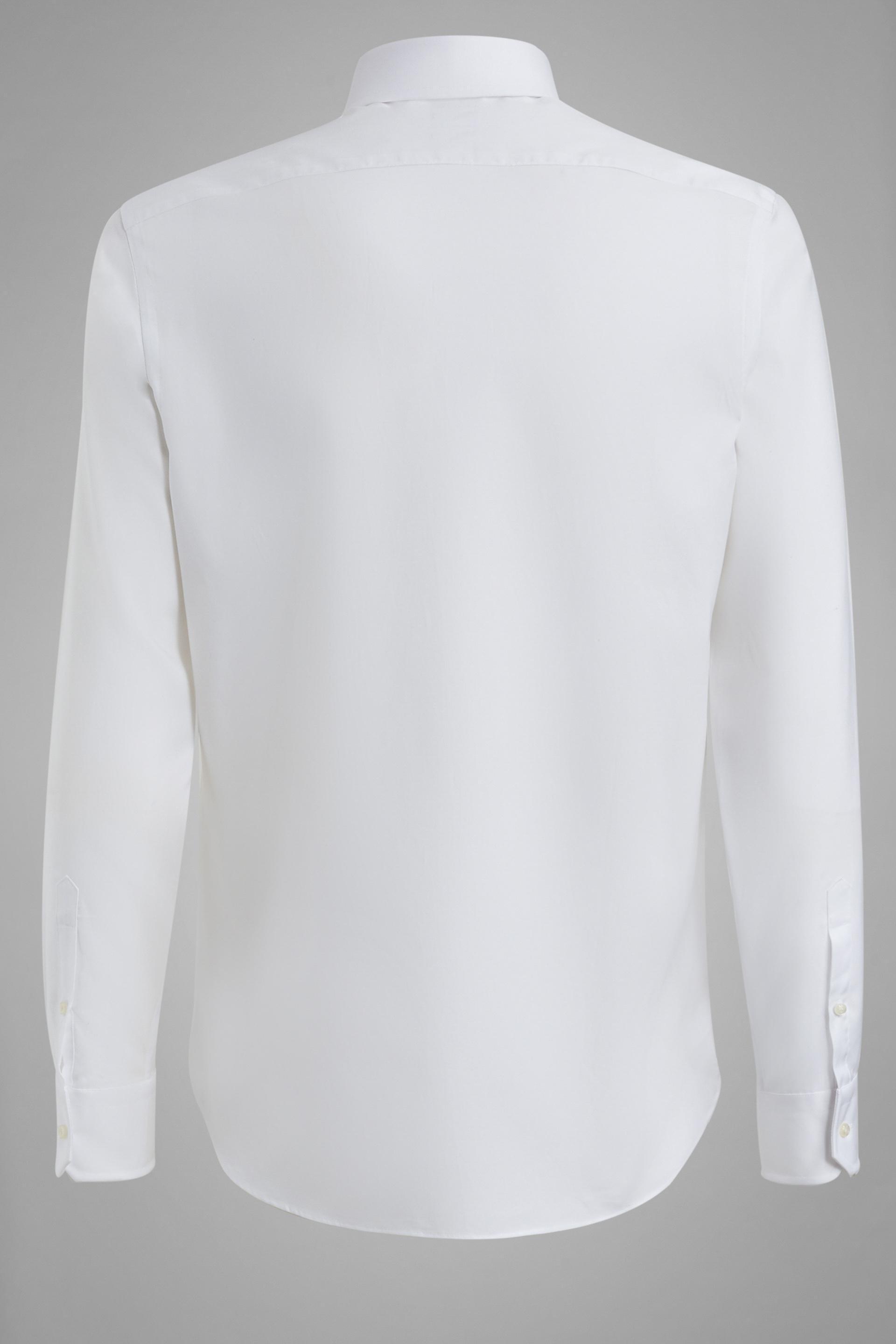 White Slim Cotton Pinspot Shirt, , large image number 5