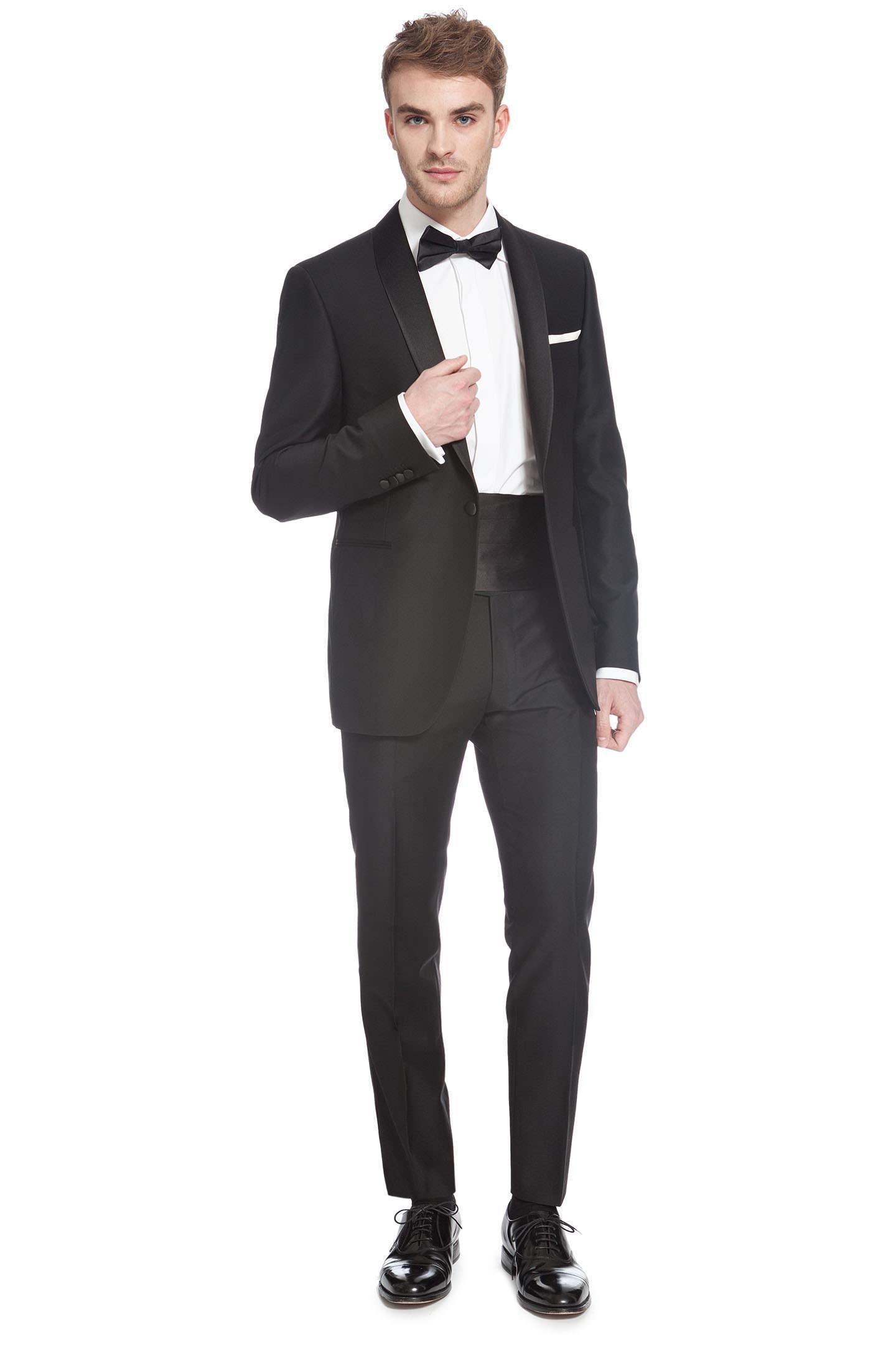 Black Extra Slim Hollywood Dinner Suit, , large image number 0