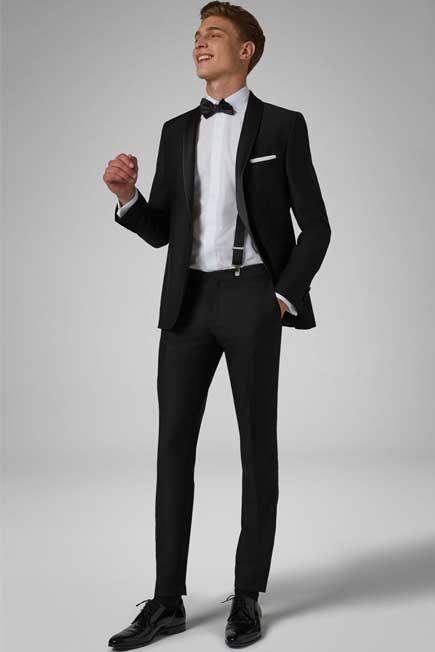 Black Extra Slim Hollywood Dinner Suit, , large image number 1