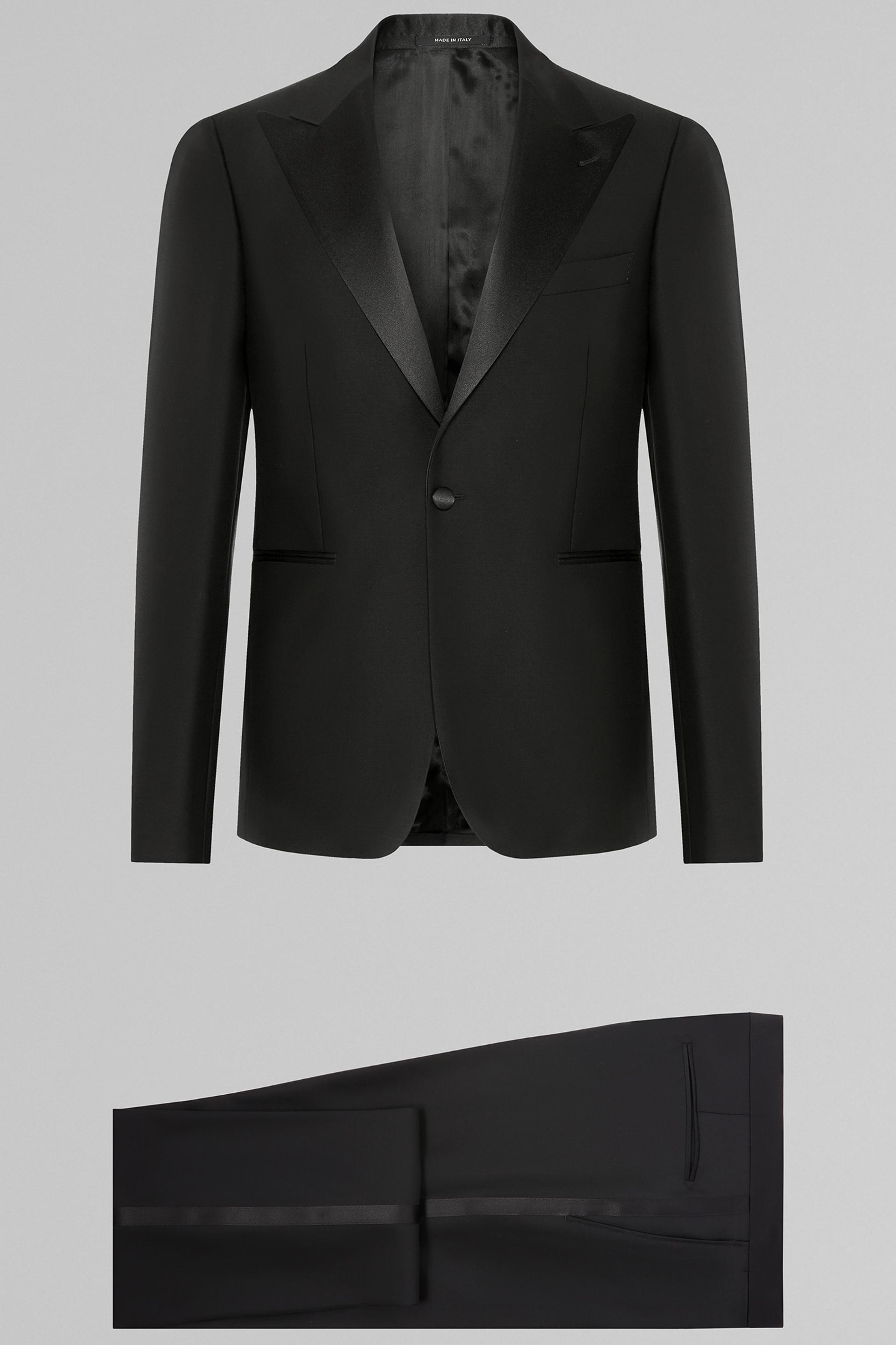 Black Peak Lapels Slim Tuxedo, , large image number 5