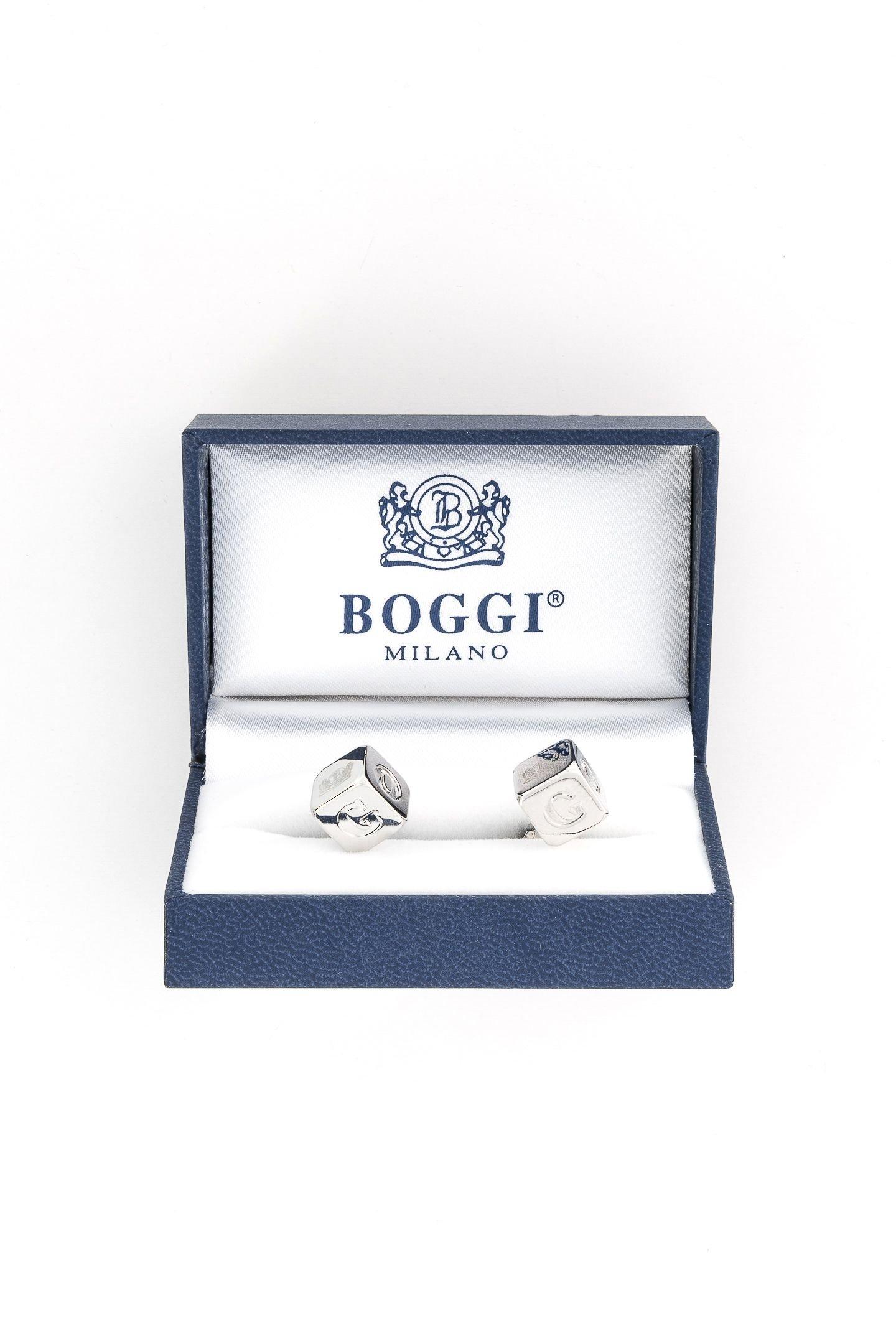 Silver Cubic Logo Cufflinks, , medium