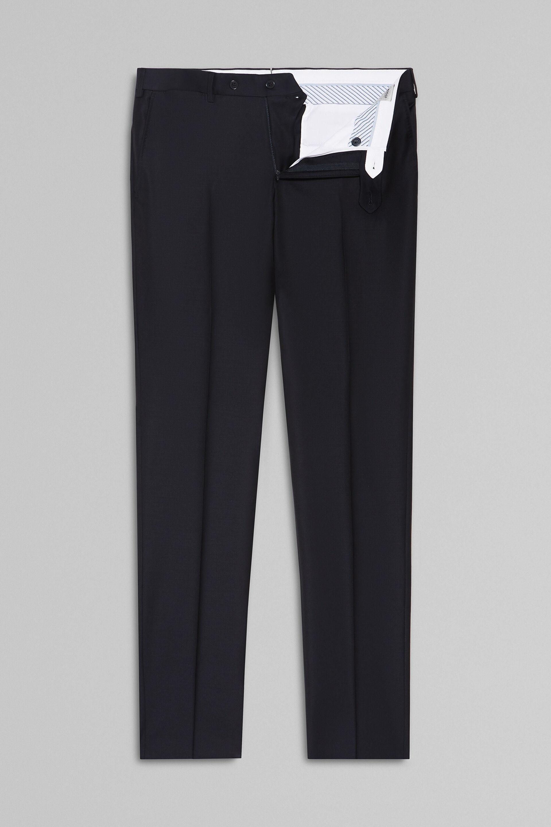 Regular Fit Super 130 Wool Trousers Blue, Navy blue, large image number 5