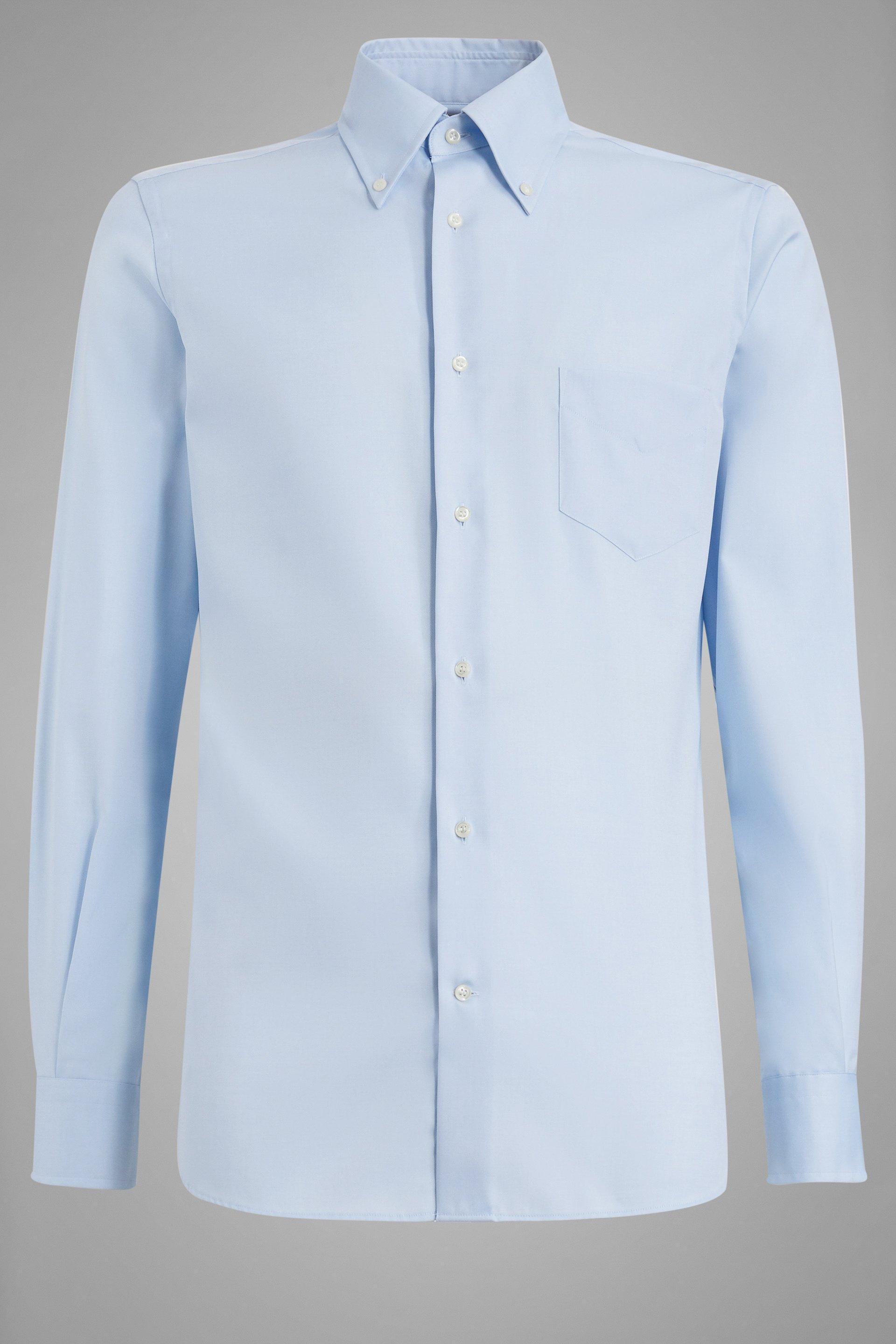 Pinpoint Cotton Shirt Blue, Light blue, medium