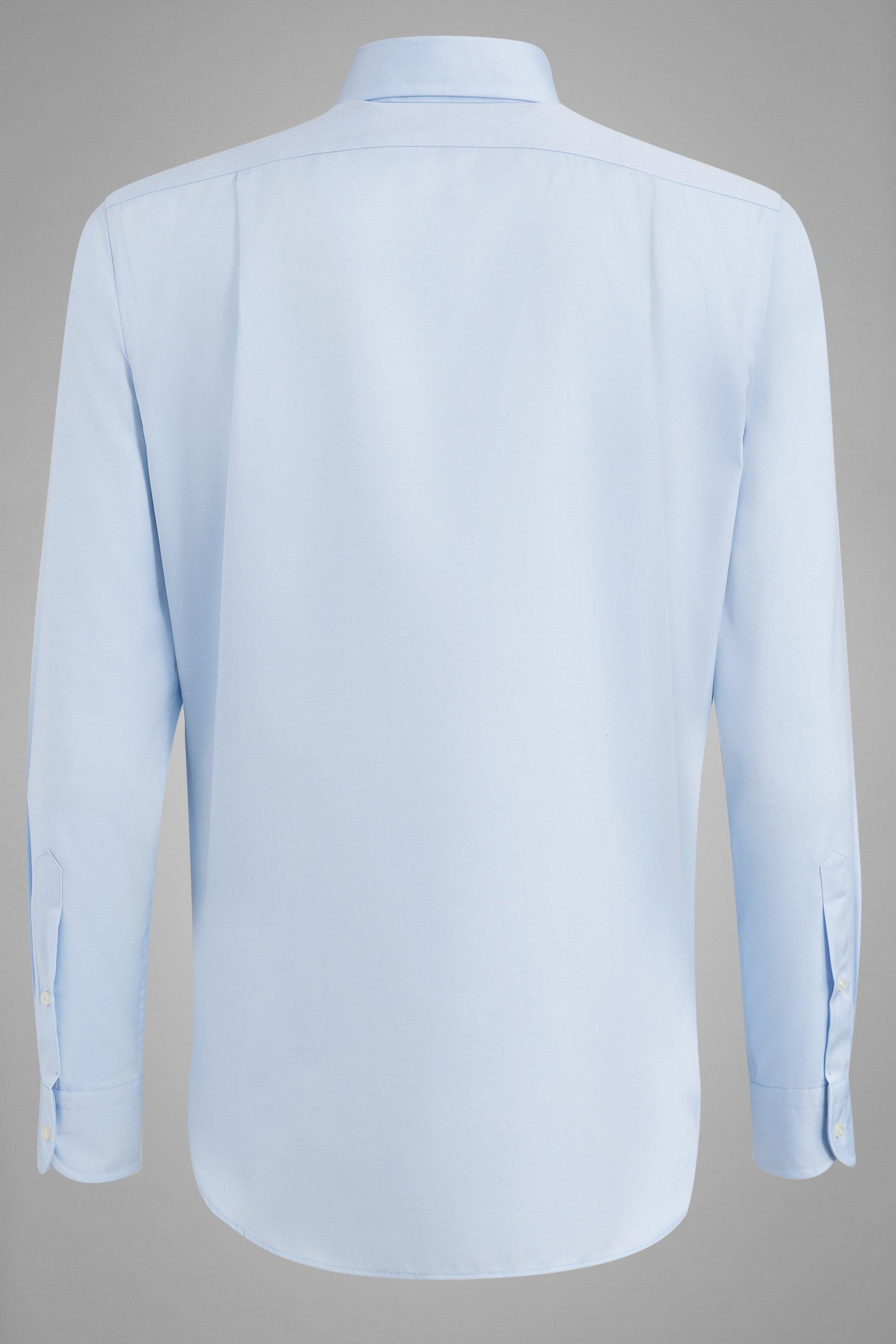 Blue Pinpoint Cotton Shirt, , large image number 4