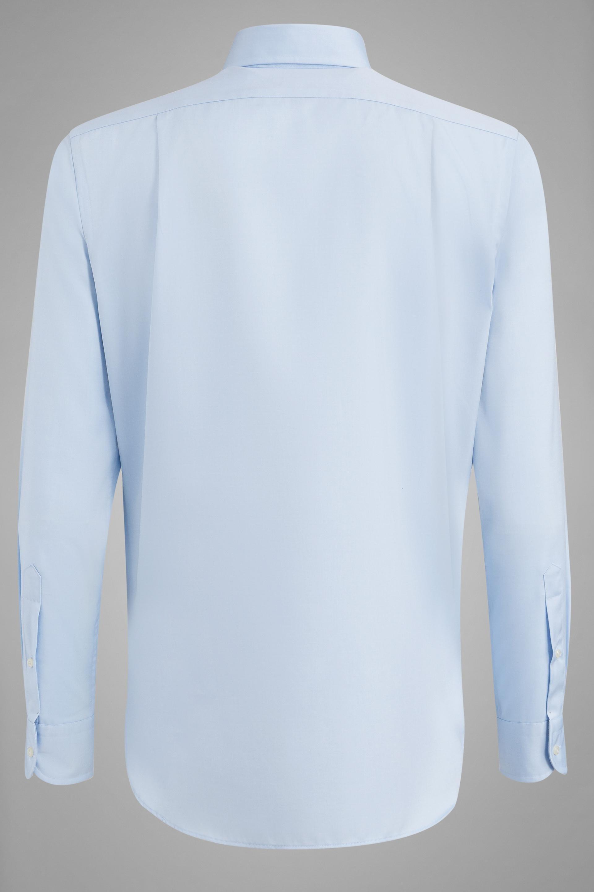 Pinpoint Cotton Shirt Blue, Light blue, large image number 5