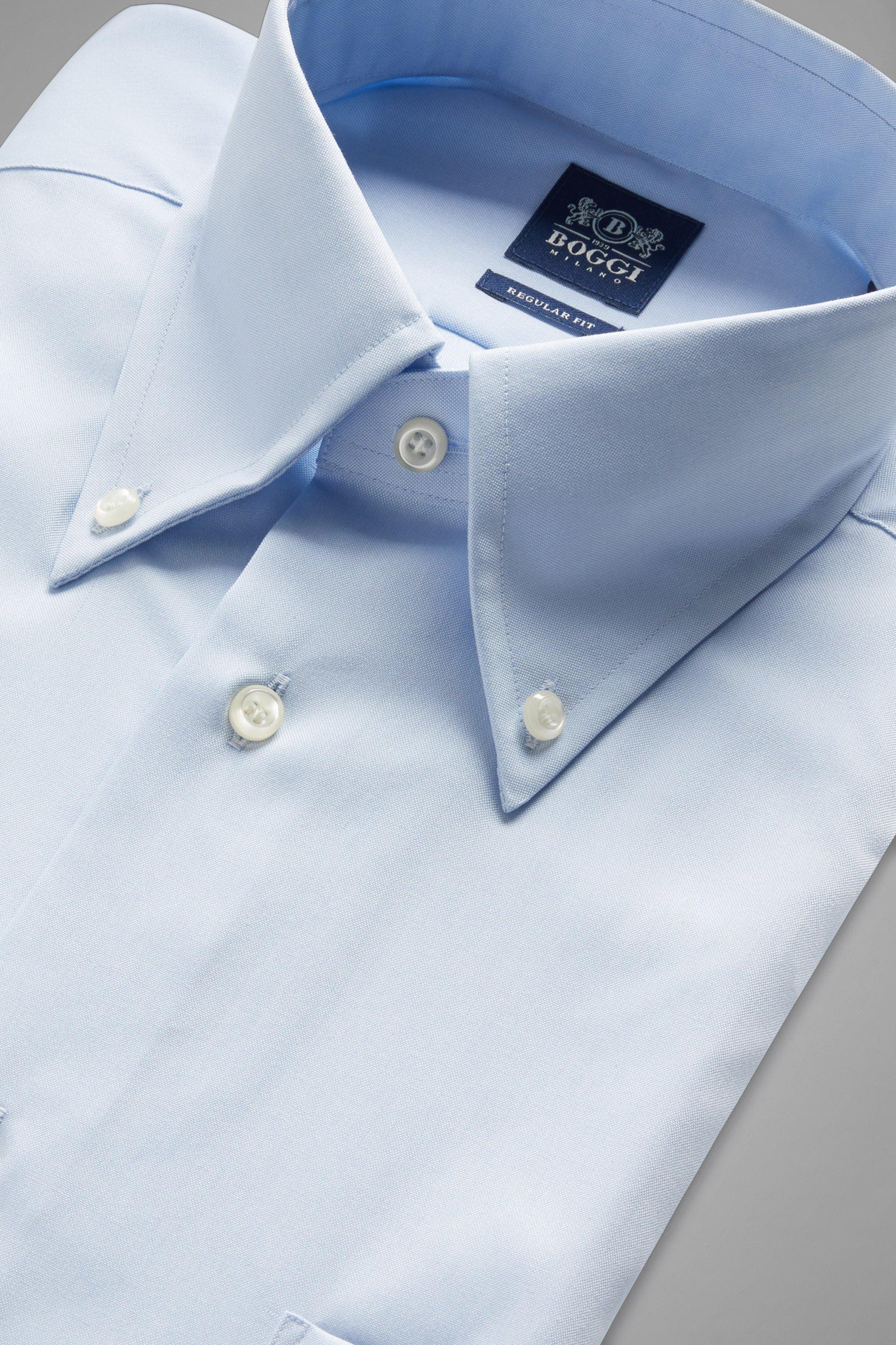 Pinpoint Cotton Shirt Blue, Light blue, large image number 7