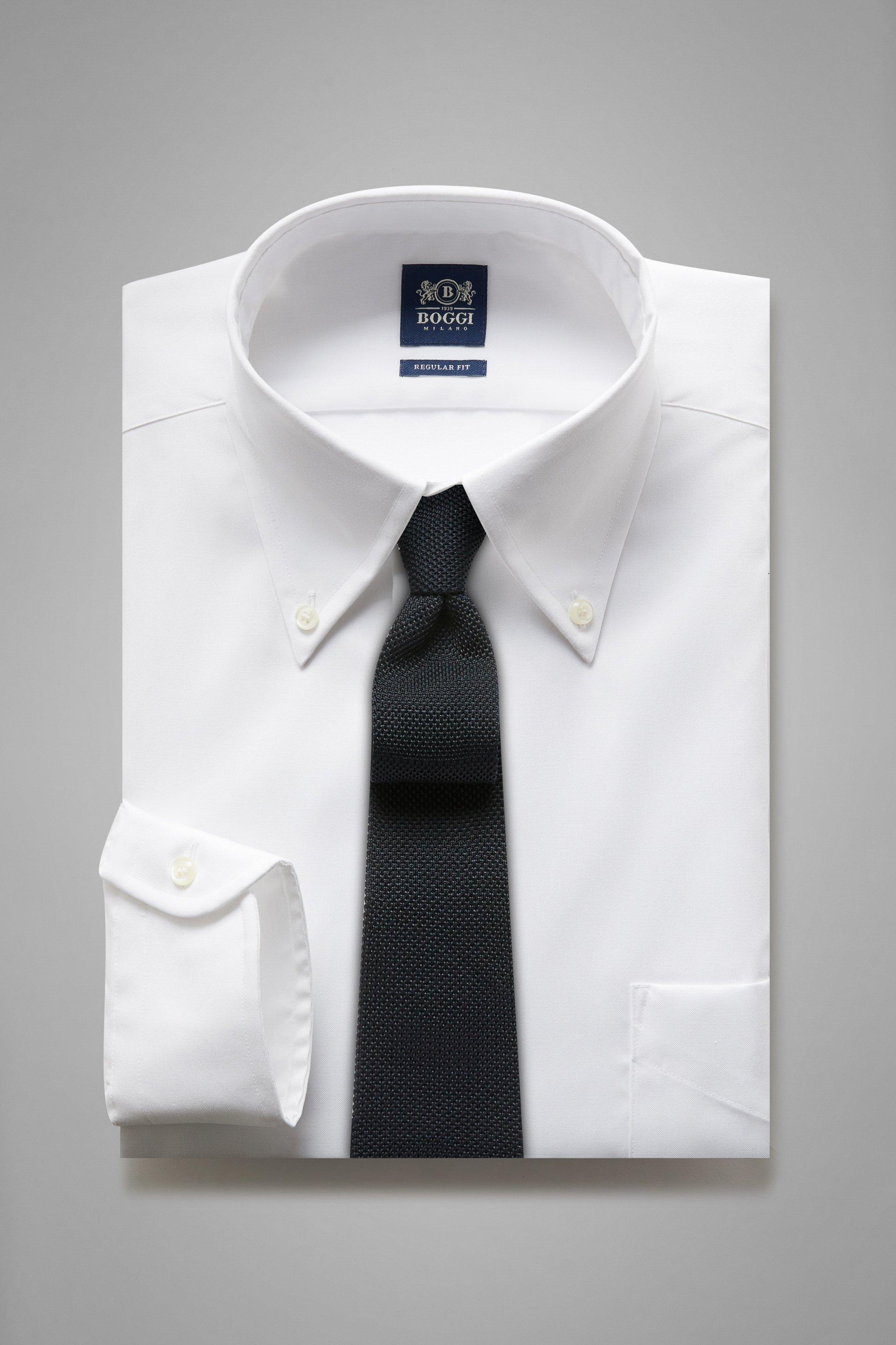 Pinpoint Cotton Shirt White, White, medium