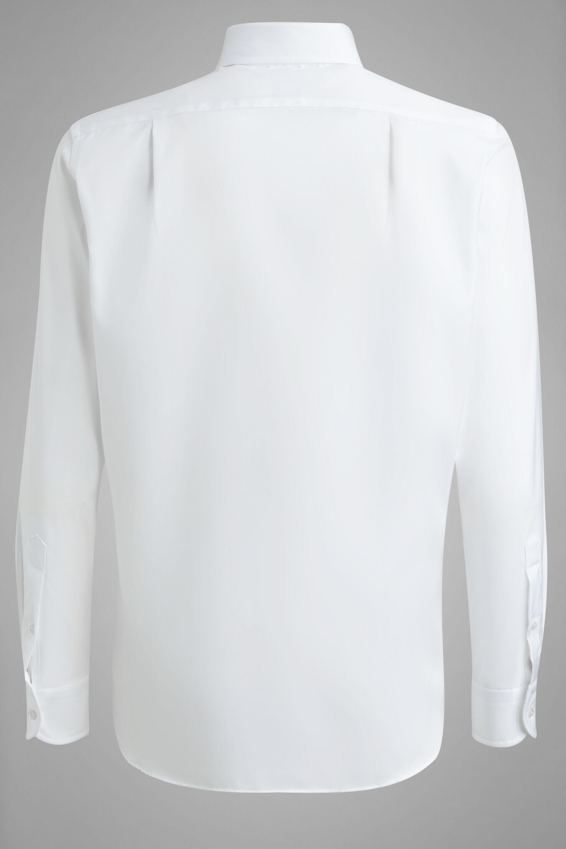 Pinpoint Cotton Shirt White, White, large image number 4