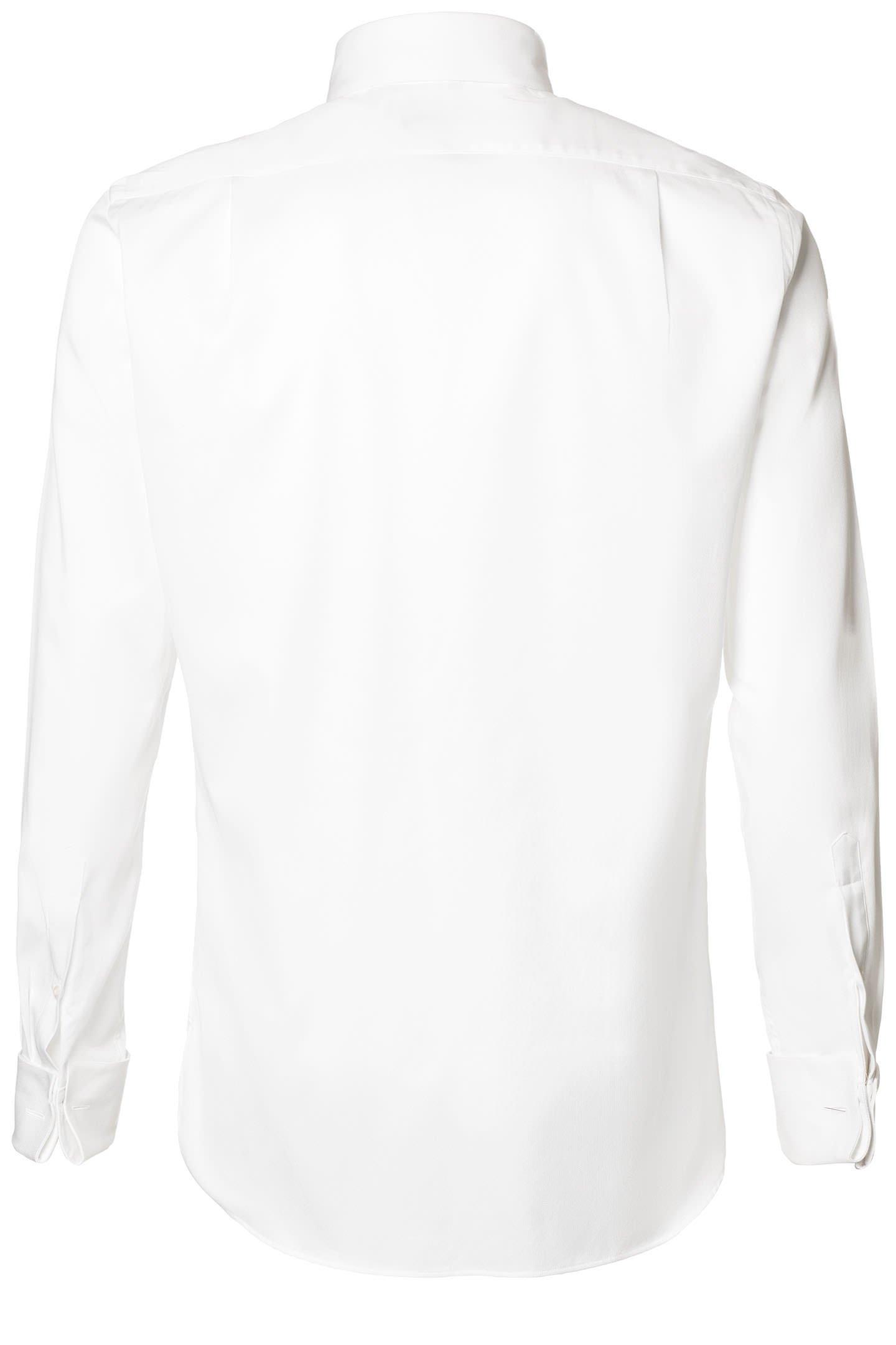 White Wingtip Collar Tailored Tuxedo Shirt, , large image number 2