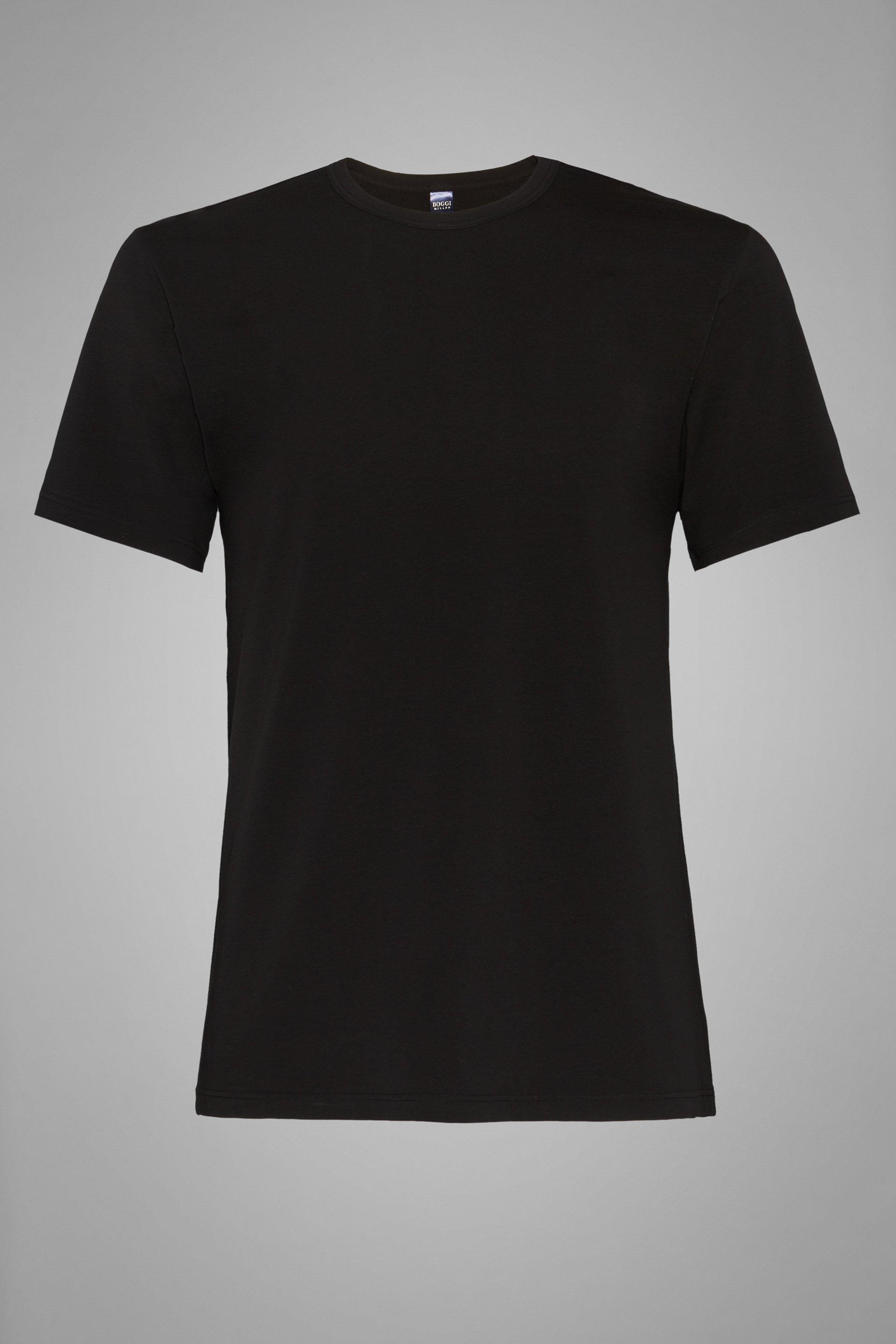 Stretch Cotton Jersey T-Shirt, Black, medium