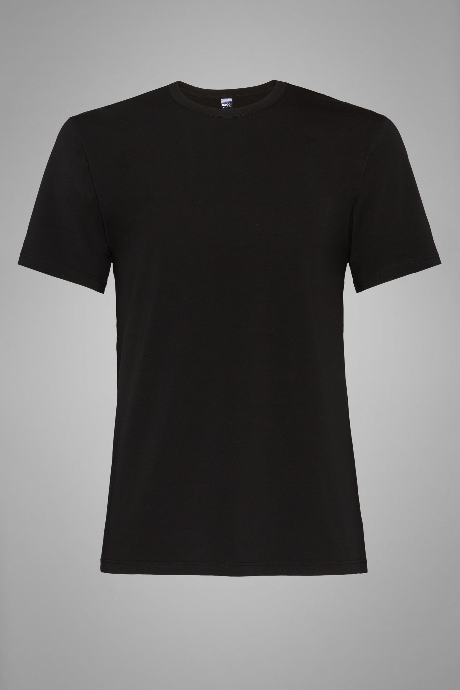 Stretch Cotton Jersey T-Shirt, Black, large image number 2