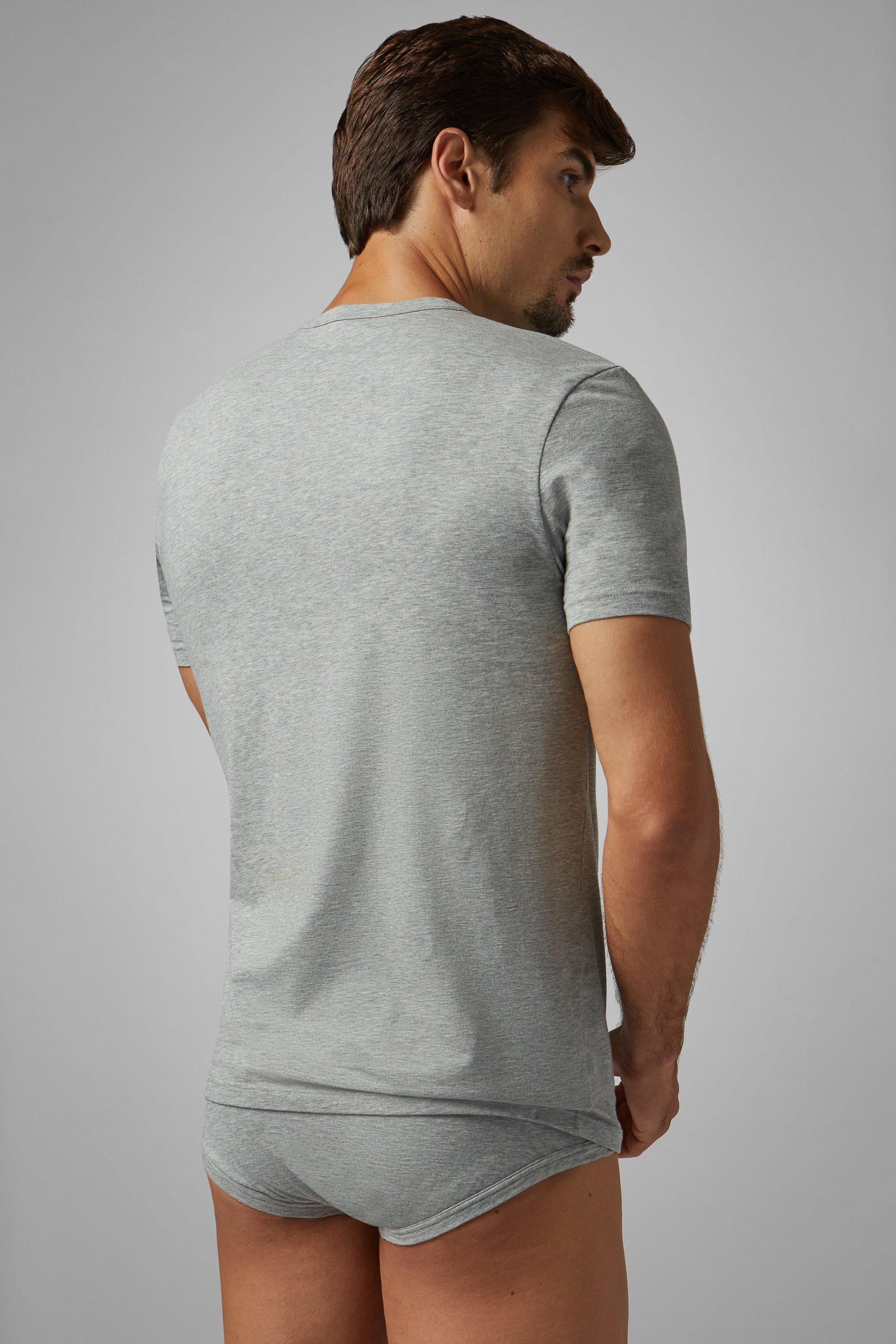 Stretch Cotton Jersey T-Shirt, Grey, large image number 3