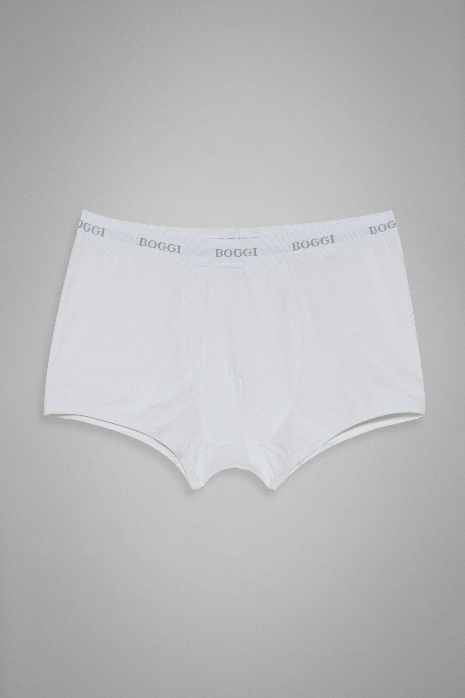 White Stretch Cotton Boxer Briefs, , large image number 1