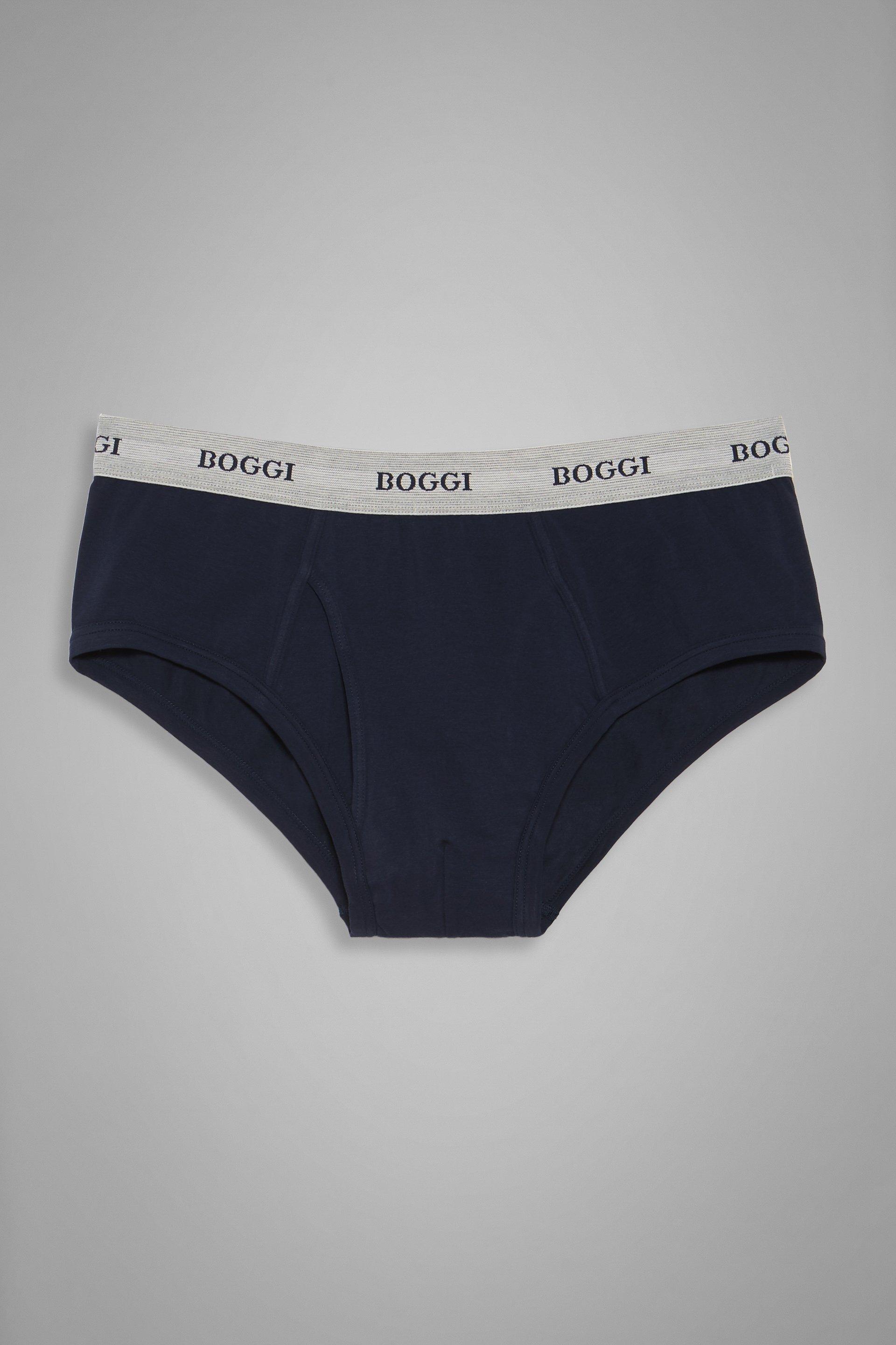 Stretch Cotton Jersey Briefs Navy, , large image number 1
