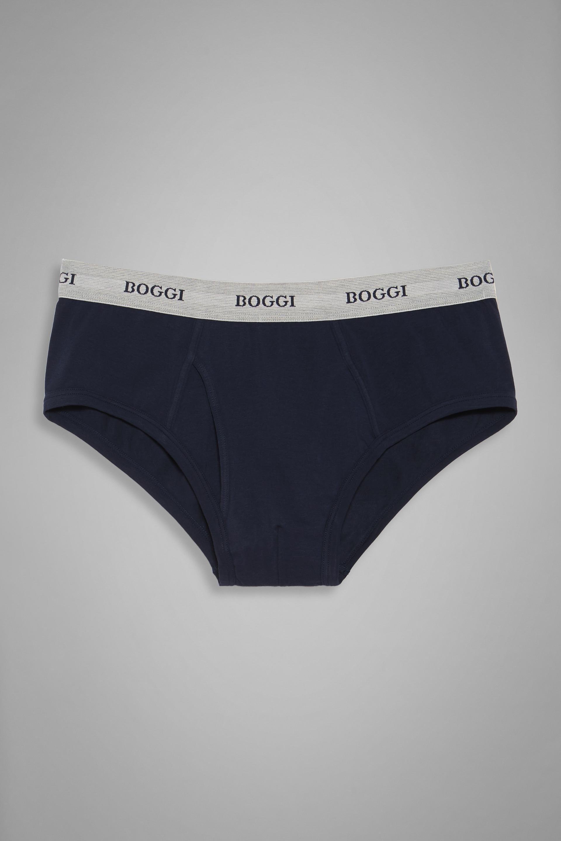 Stretch Cotton Jersey Briefs Navy, , large image number 2