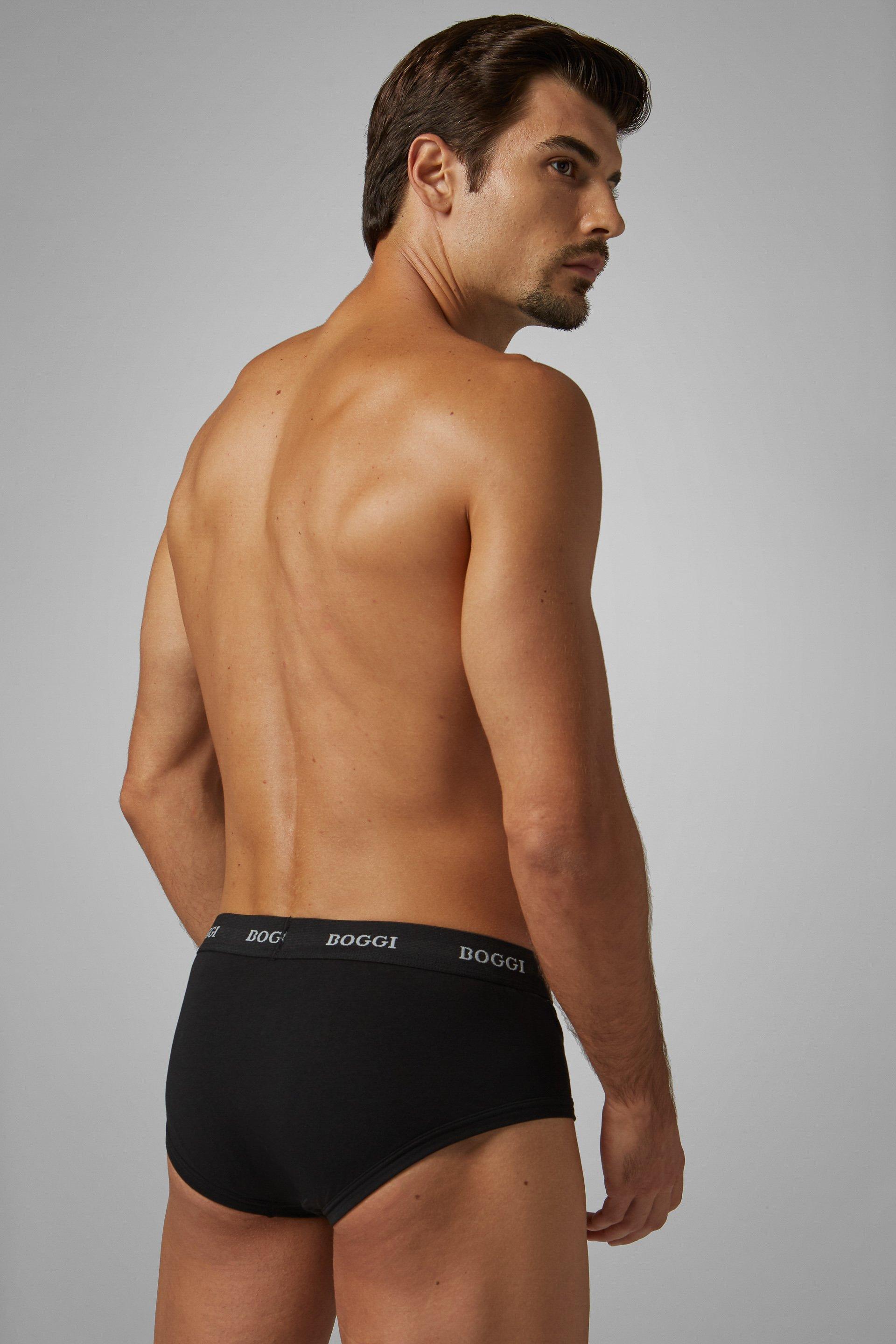 Black Stretch Cotton Jersey Briefs, , large image number 2