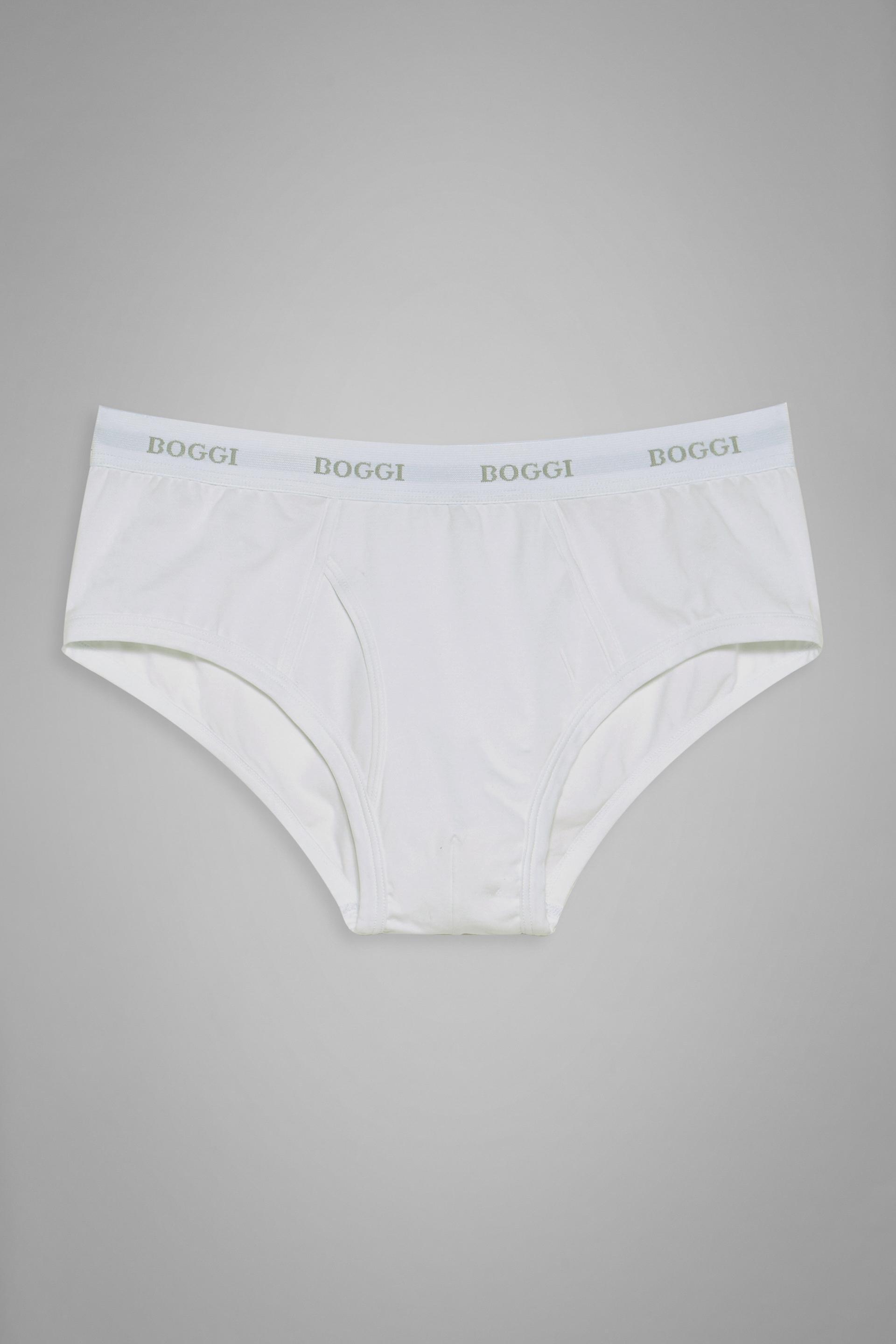 White Stretch Cotton Briefs, , large image number 3