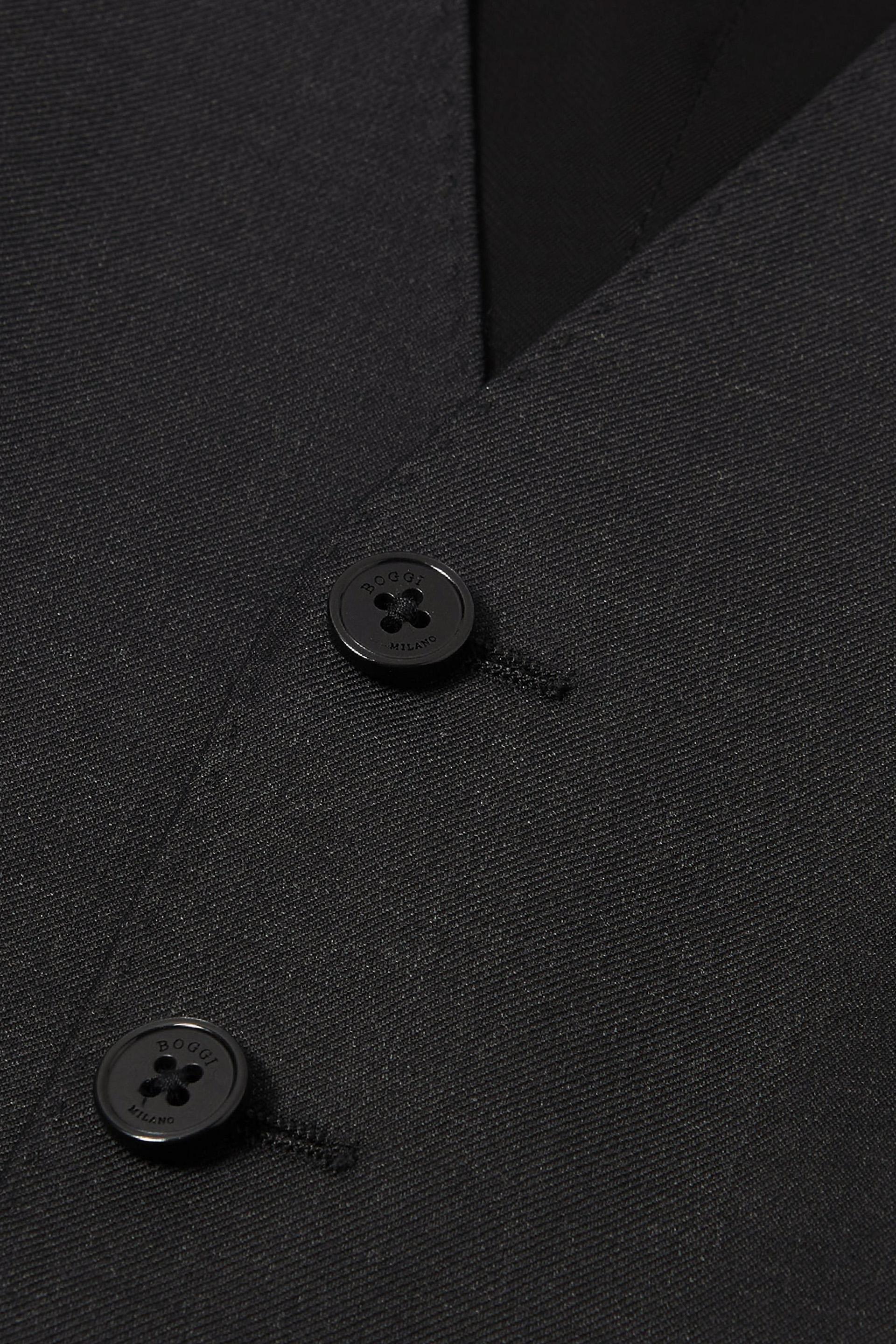 Black Wool Suit Waistcoat, , large image number 6