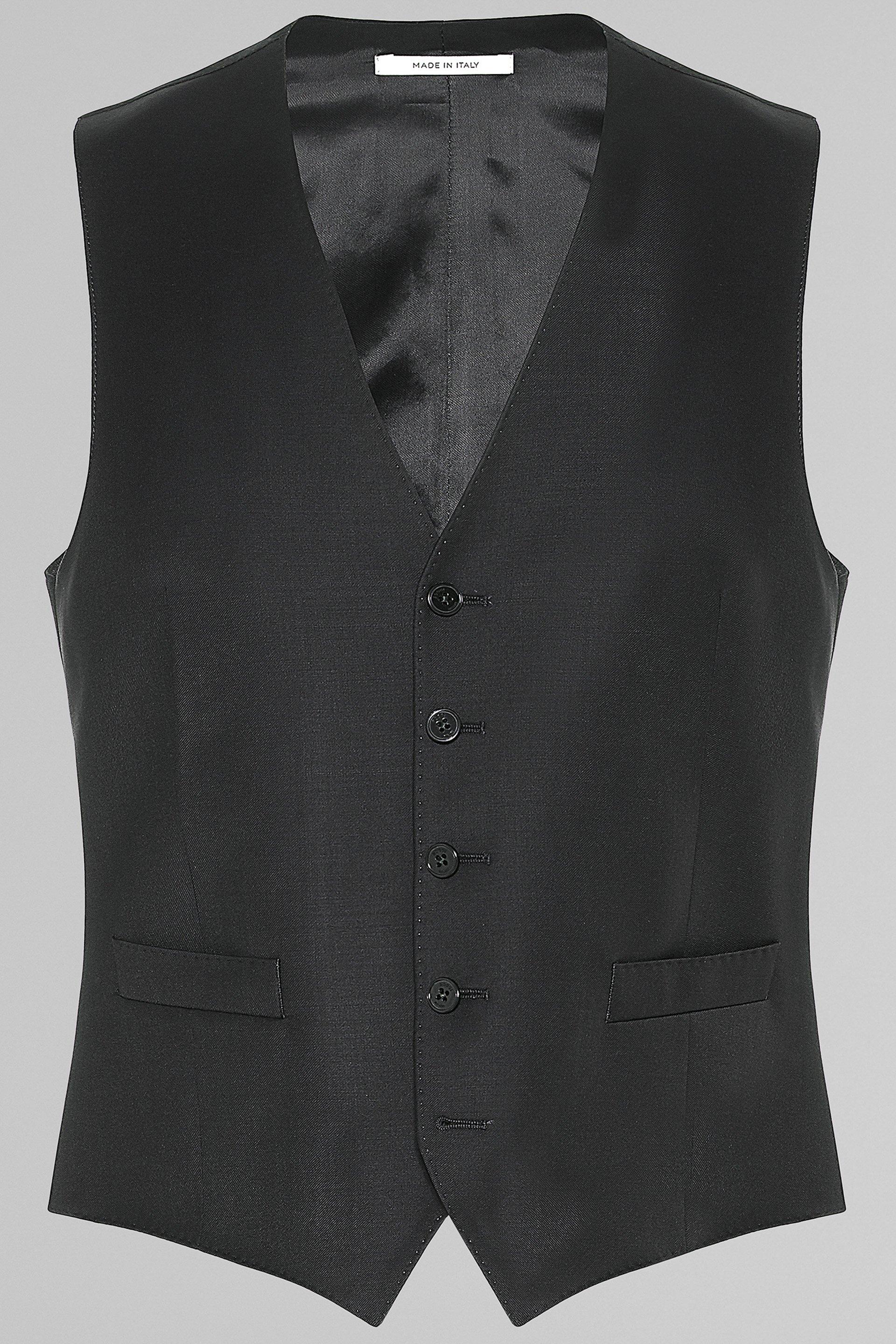 Black Wool Suit Waistcoat, , large image number 11