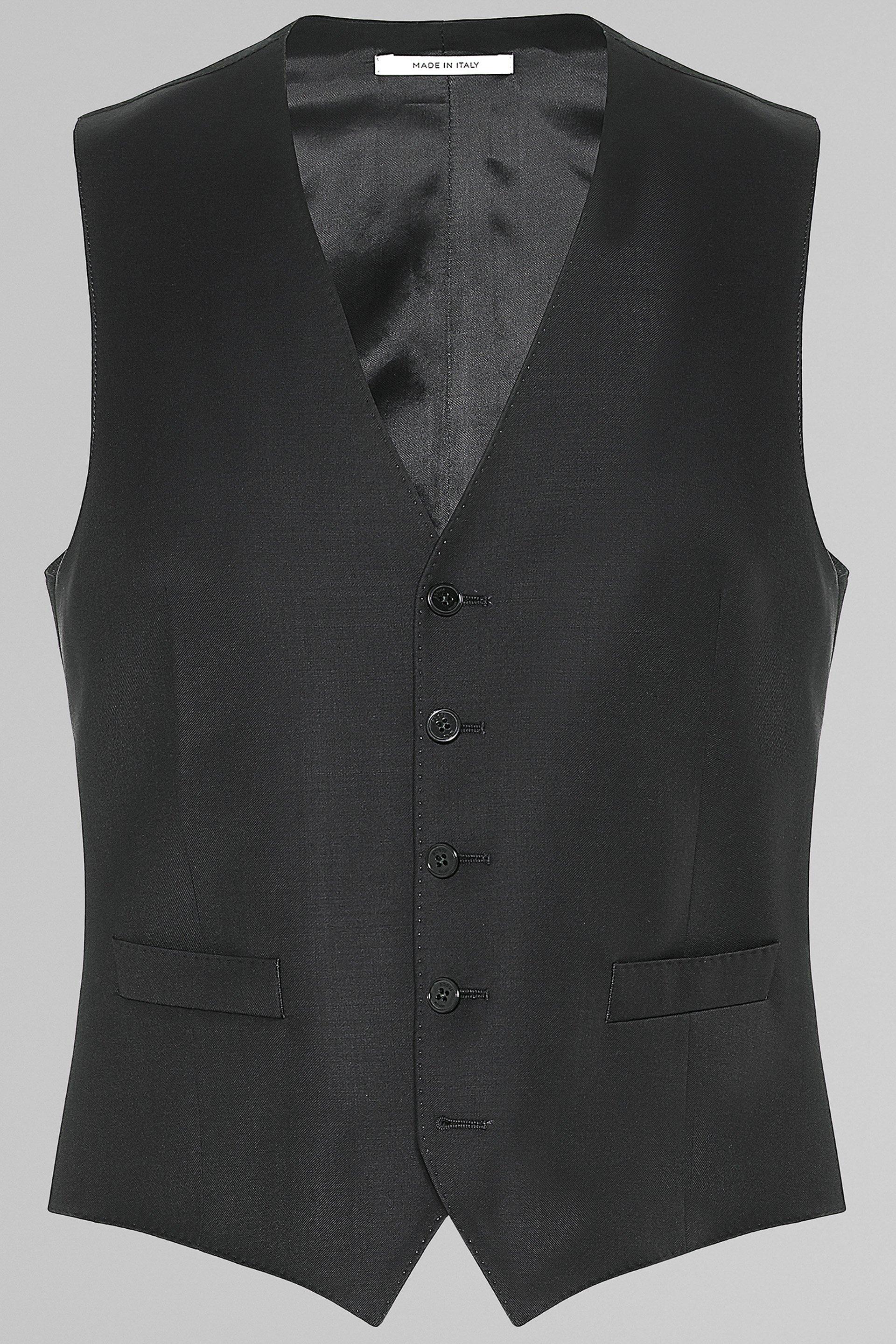 Black Wool Suit Waistcoat, , large image number 11